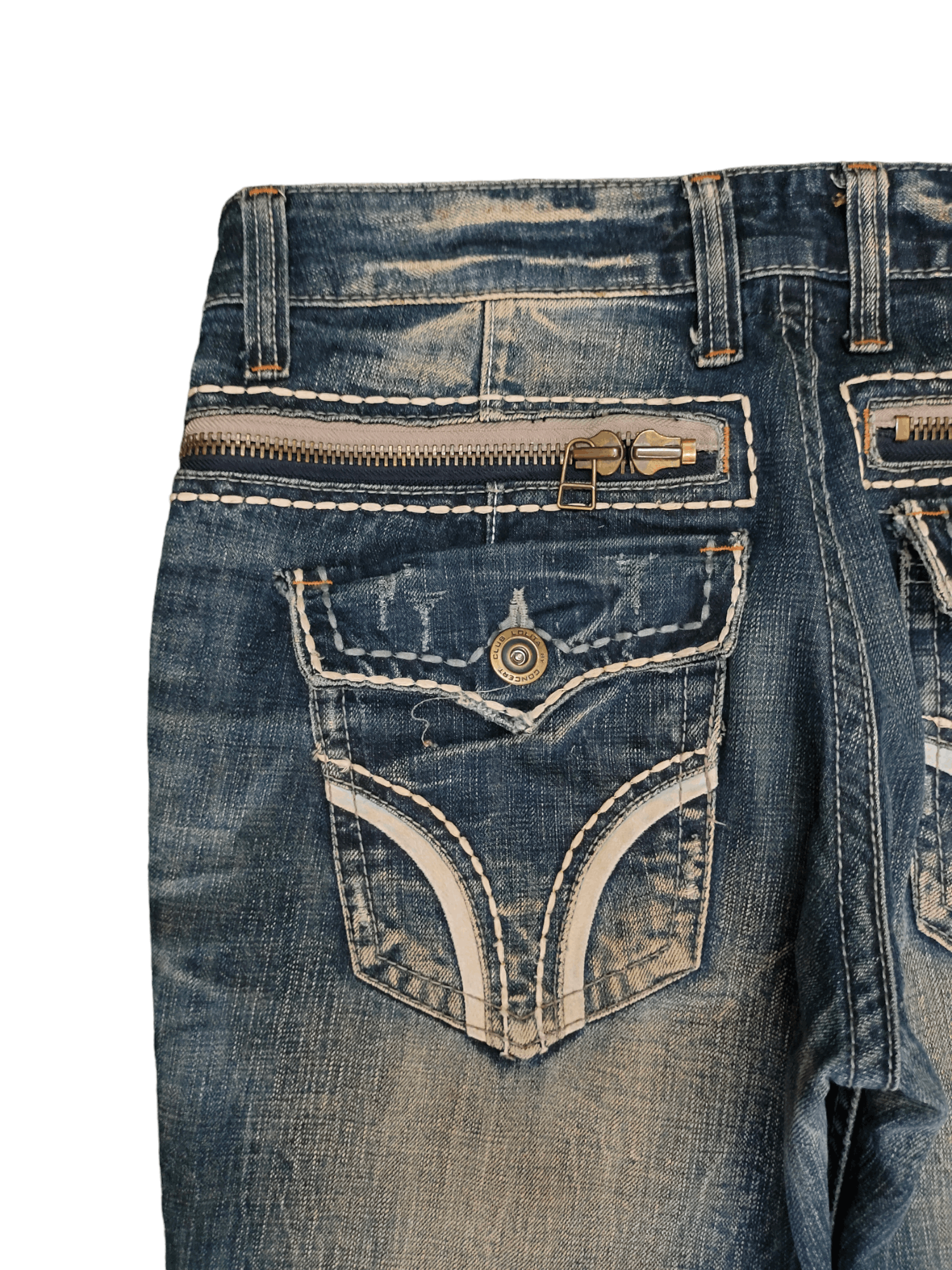 Kapital Vintage Y2k Lolita Distress Faded Jeans True Religion Styles Size US 32 / EU 48 - 4 Thumbnail