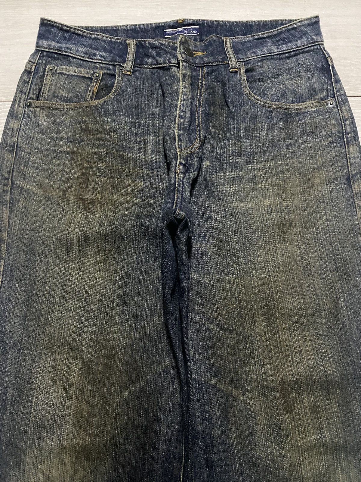 VILLAND Vintage Villand Dirty Grunge Distressed Baggy Jeans Size US 32 / EU 48 - 3 Thumbnail