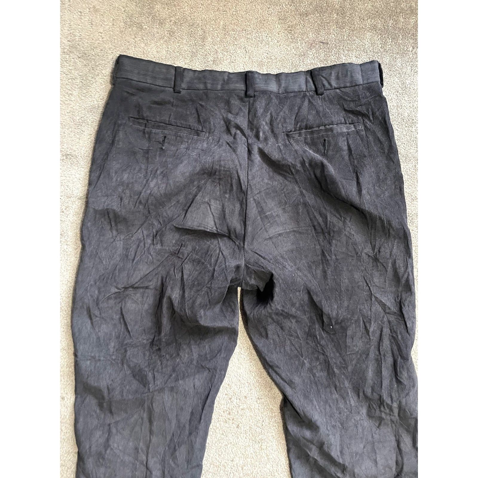 Perry Ellis Perry Ellis Men’s Corduroy Pants 36x32 Black Chinos Straight Pants Regular Mens 36 Black Corduroy Straight Vintage No Size US 36 / EU 52 - 4 Thumbnail