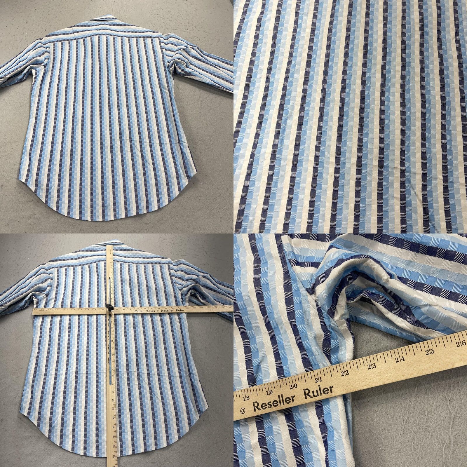 Robert Graham Robert Graham Shirt Mens M Blue Stripe Paisley Flip Cuff Button Casual Size US M / EU 48-50 / 2 - 8 Thumbnail