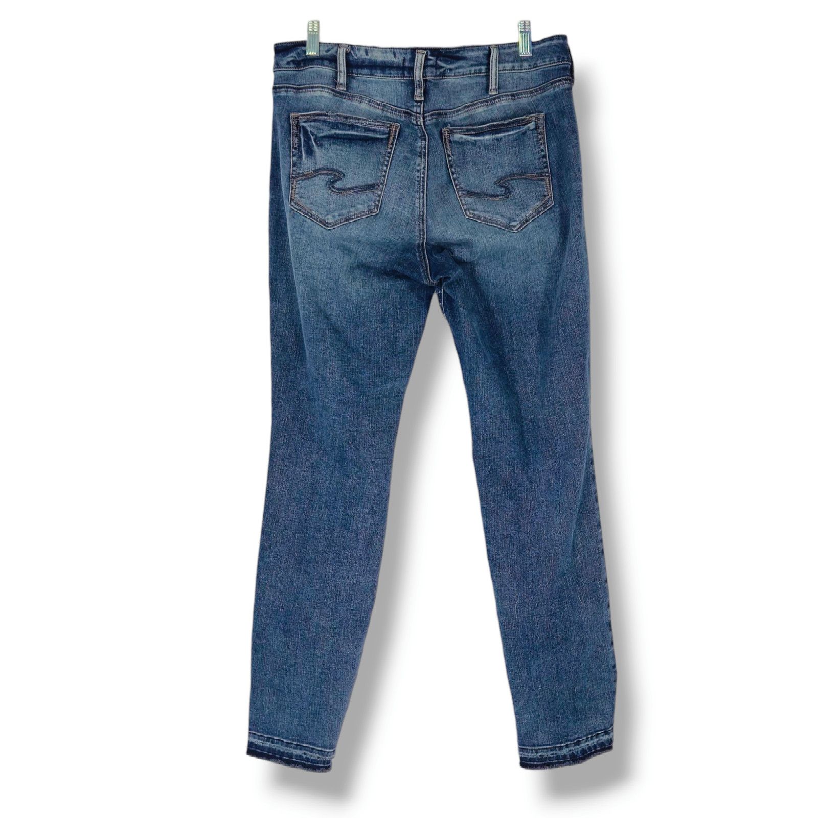 Silver Jeans Co. Silver Jeans Elyse Custom Split Hem Straight Jeans Sz. 34x32 Size 34" / US 12 / IT 48 - 3 Thumbnail
