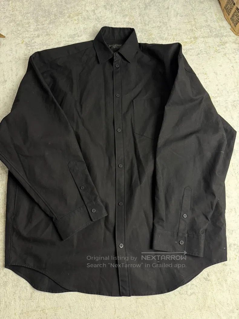 Balenciaga Balenciaga Solid Black Shirt Size US XS / EU 42 / 0 - 1 Thumbnail