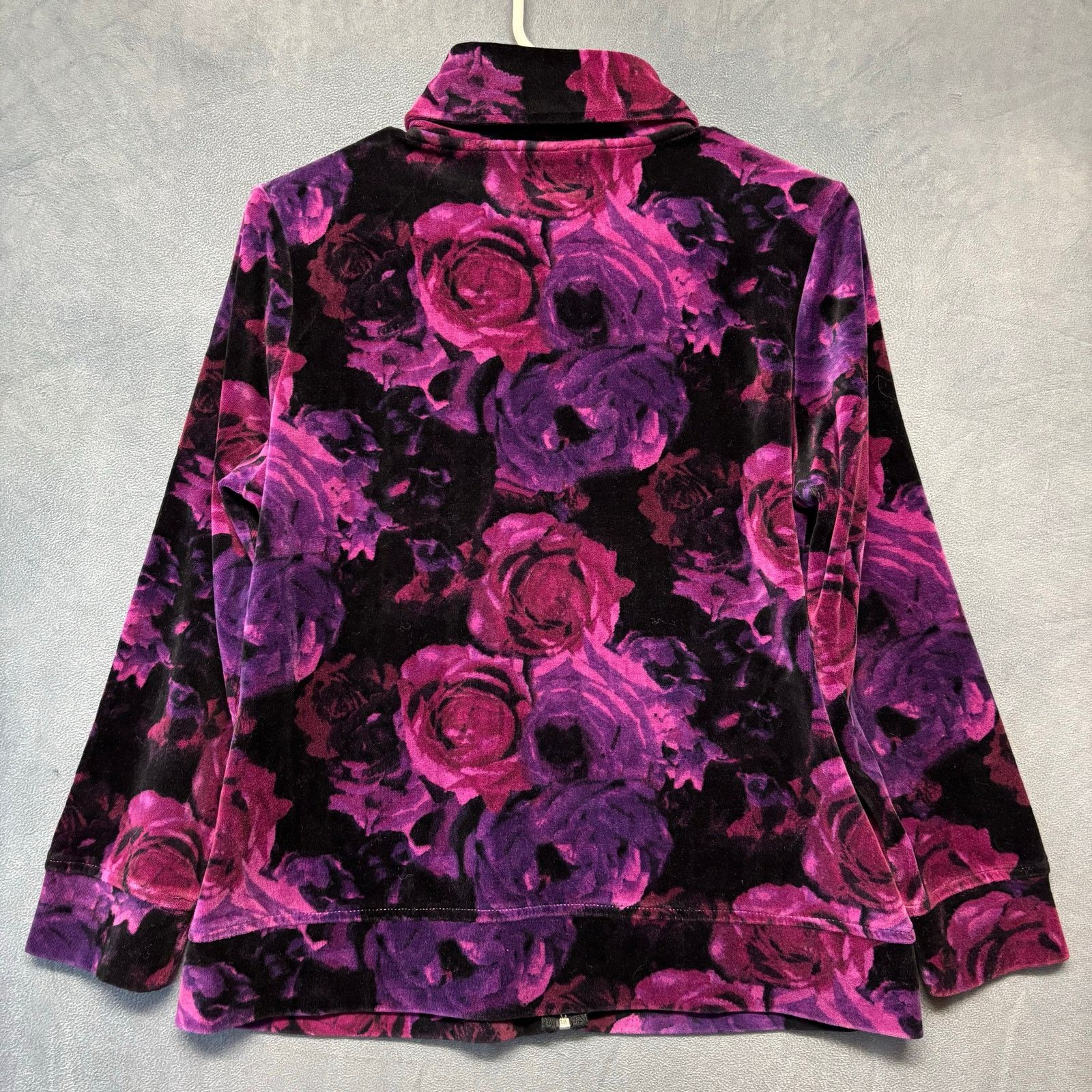 Other Style Co Sport Velvet Jacket Zip Up Turtleneck Track Jacket Size L / US 10 / IT 46 - 2 Thumbnail