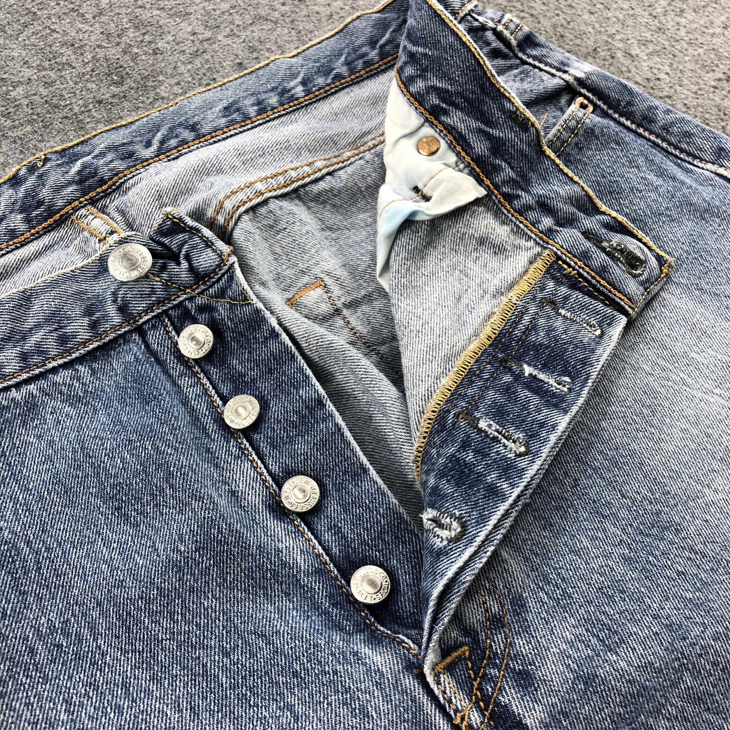 Levi's × Vintage Vintage Distress Levis 501 Jeans-JM1121 Size US 37 - 10 Thumbnail