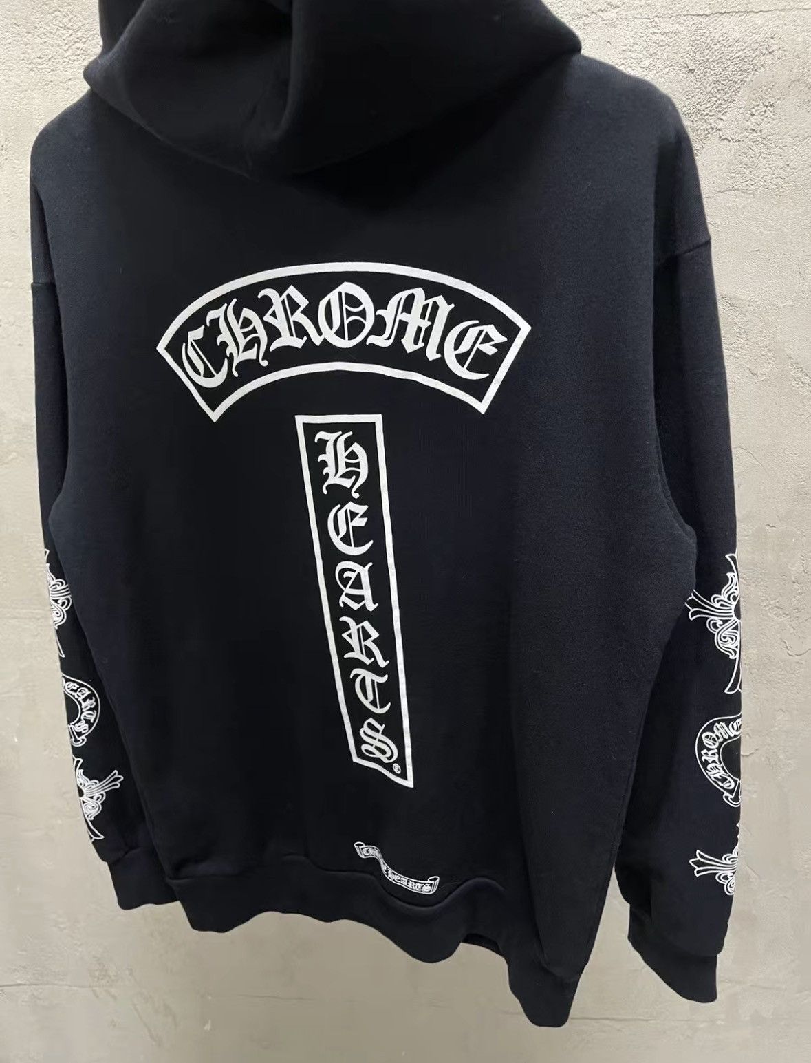 Chrome Hearts Chrome Hearts Black Zip Hoodie with White Prints. Size US M / EU 48-50 / 2 - 4 Thumbnail