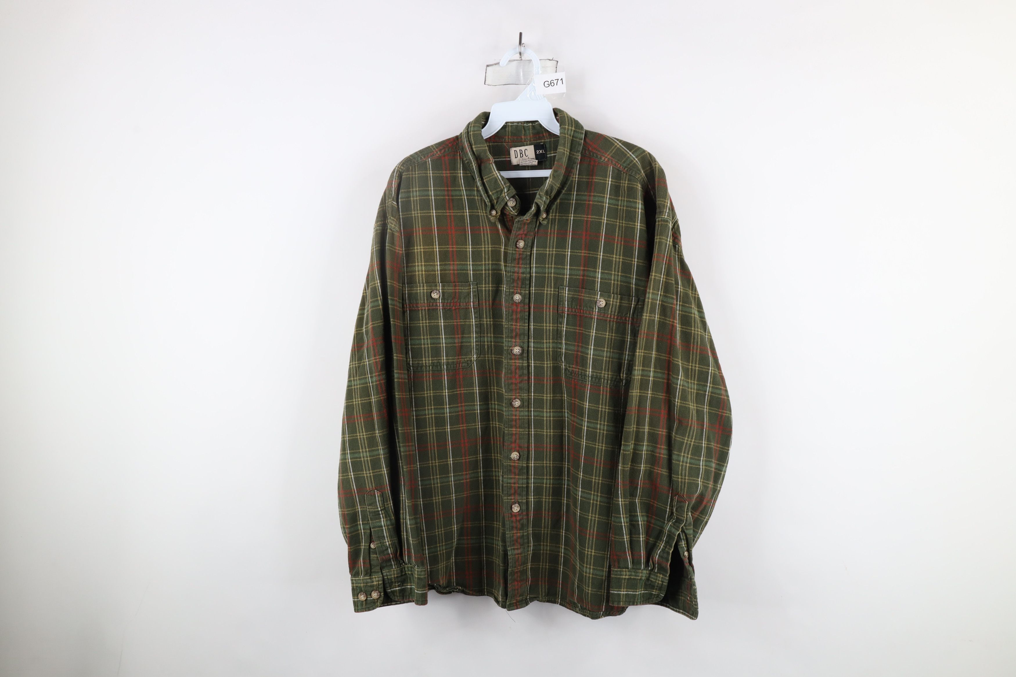 Vintage Vintage 90s Streetwear Flannel Collared Button Down Shirt Size US XXL / EU 58 / 5 - 1 Thumbnail