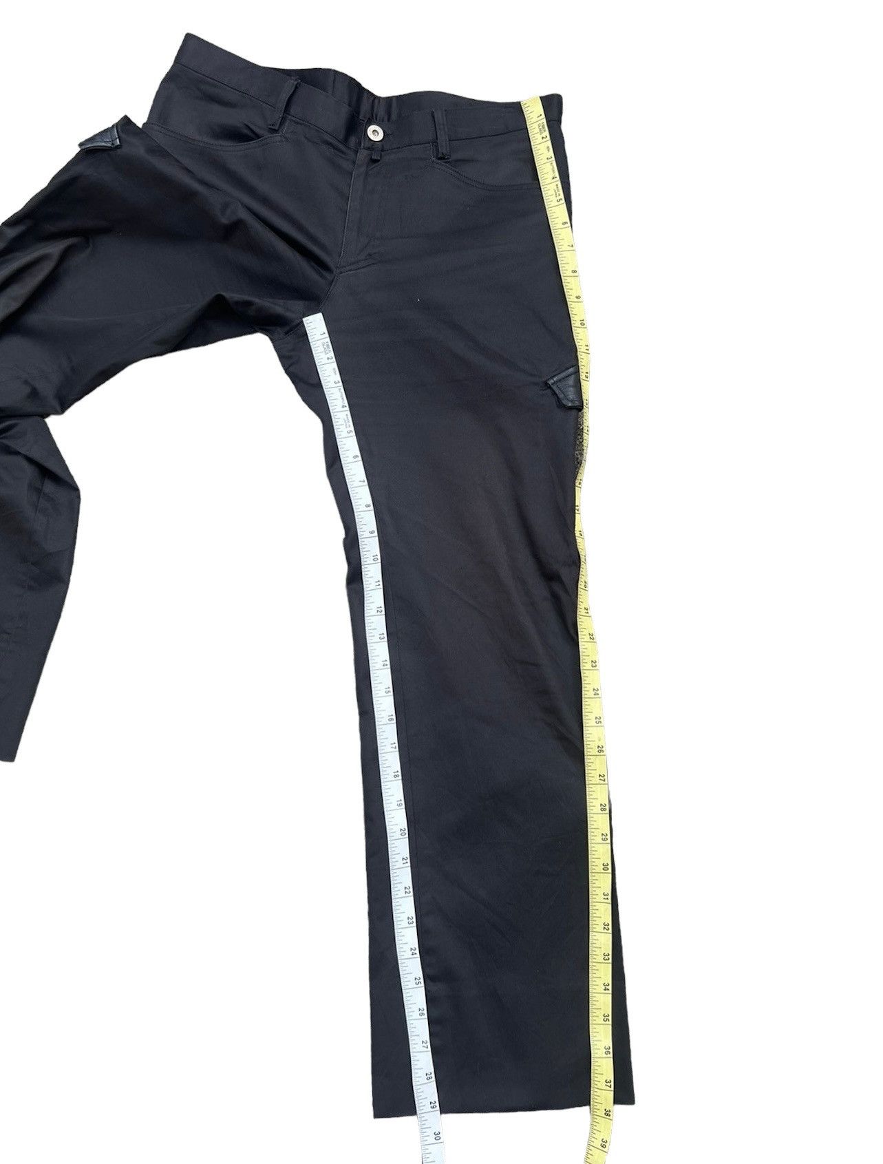 Vintage Vintage KENJI ITO Japan Leather Stripe Cargo Trouser Pant Size US 31 - 7 Thumbnail