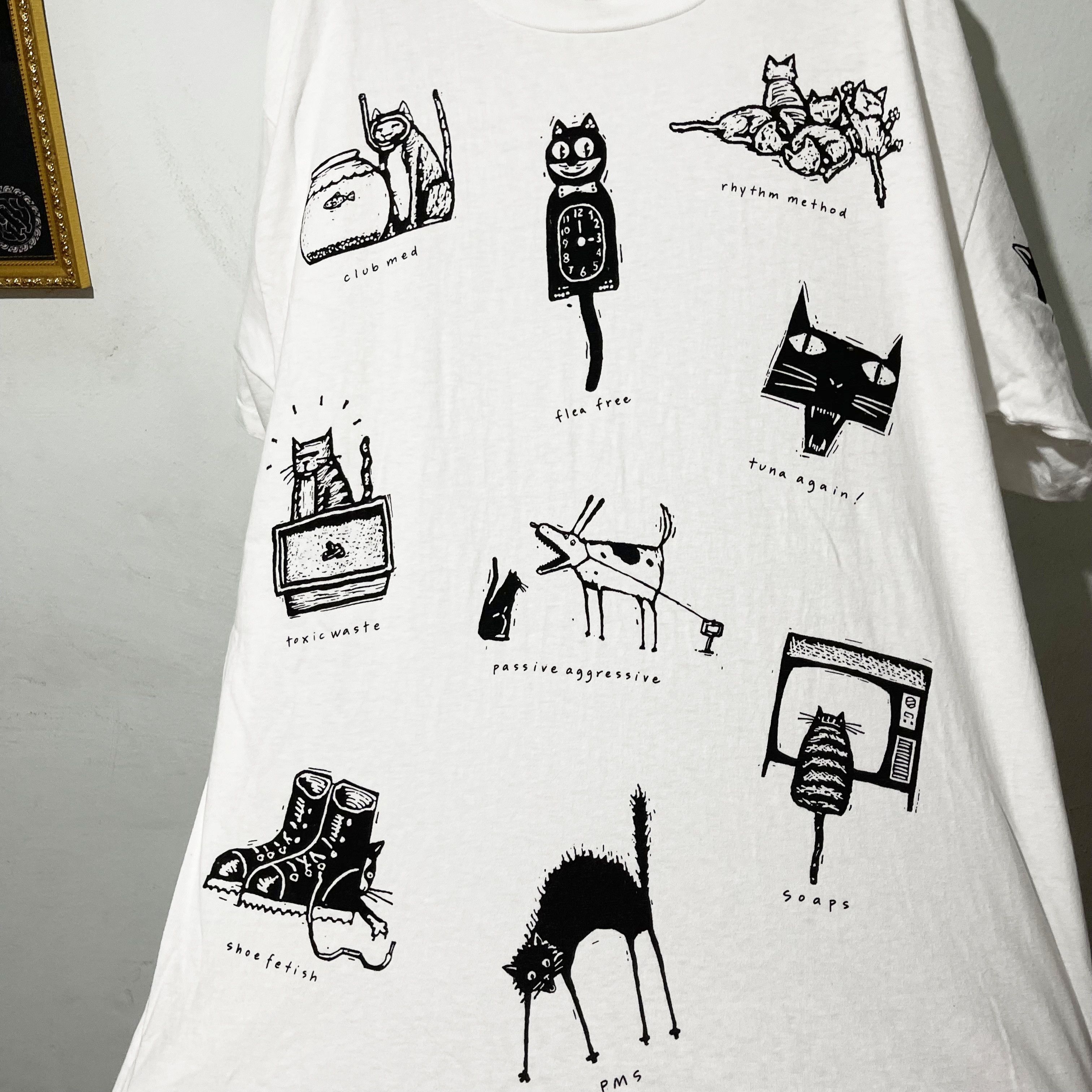 Vintage Vintage 90s Studio Roja Cat Humor T-Shirt Size US XL / EU 56 / 4 - 2 Thumbnail