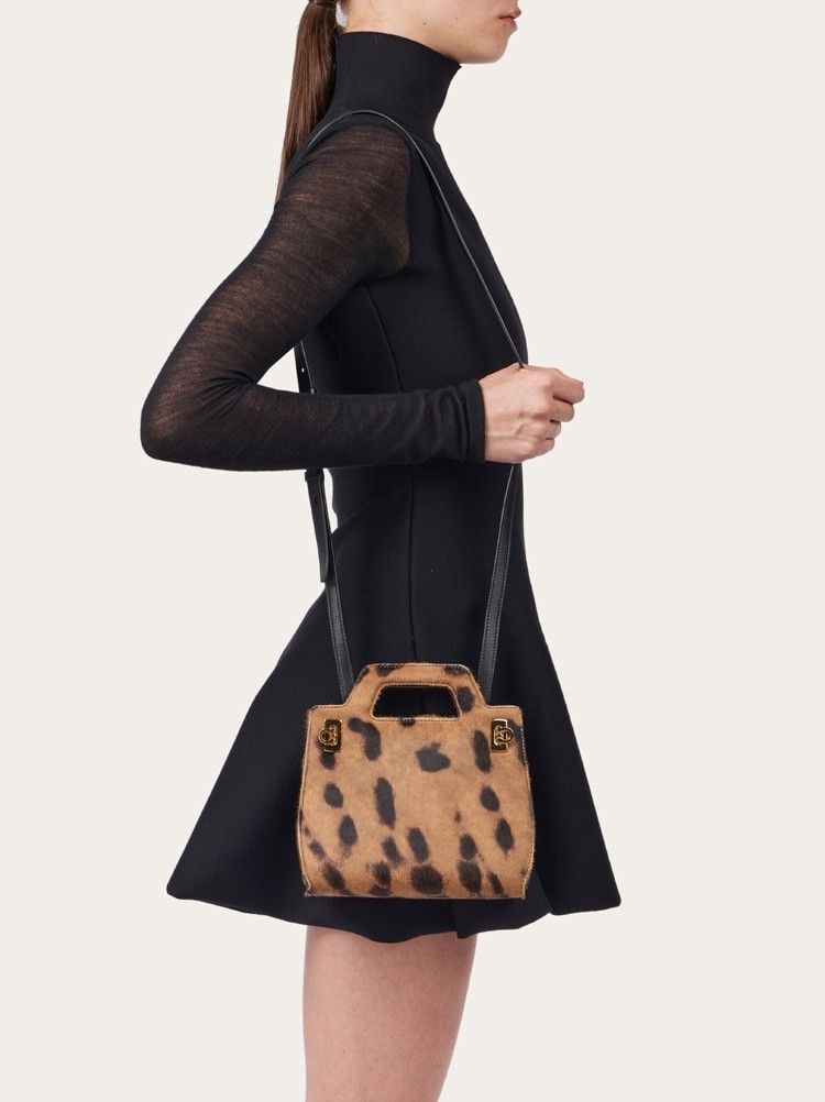 Salvatore Ferragamo o1s1rm0924 Size: OS / Wanda Mini Bag in Leopard Size ONE SIZE - 2 Thumbnail
