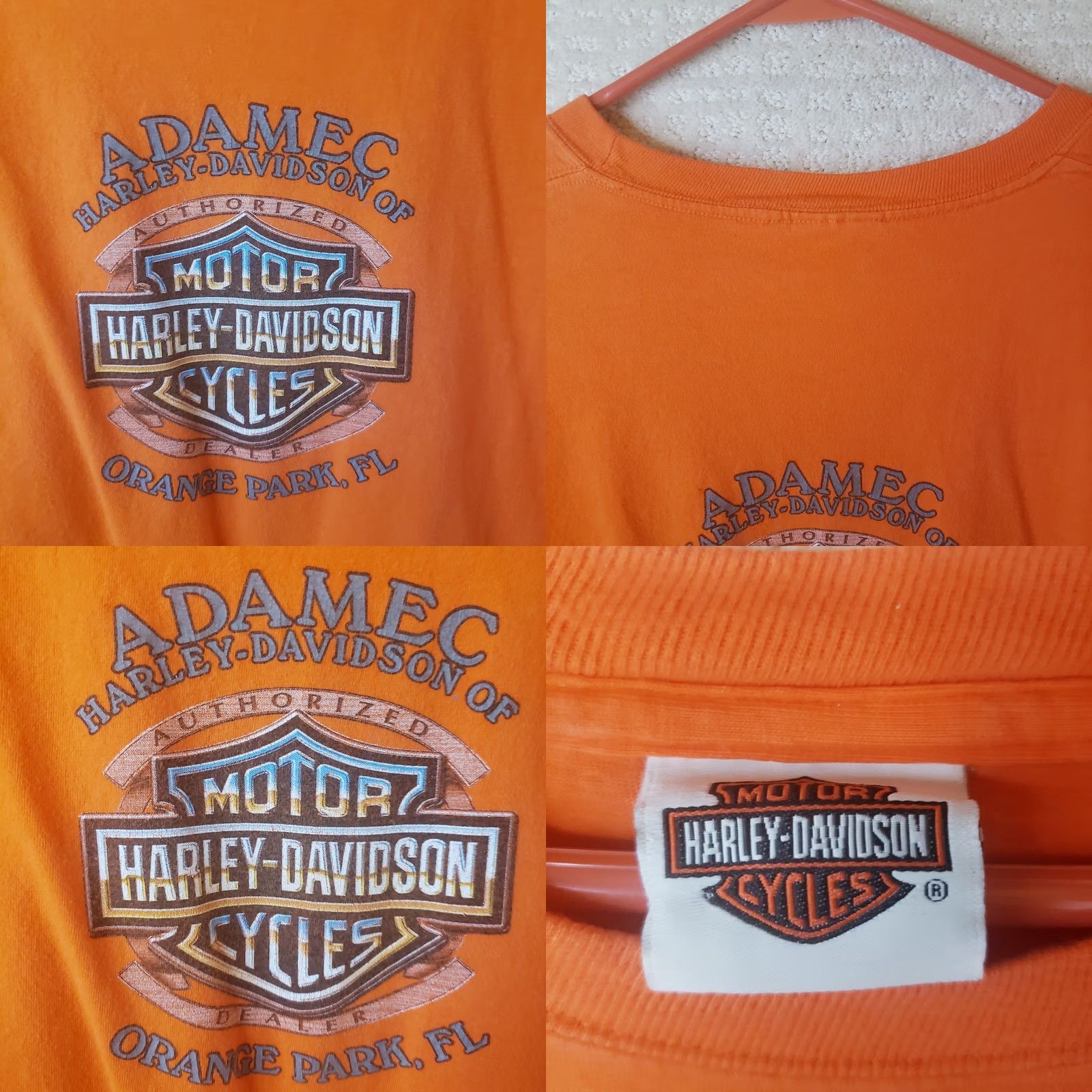 Harley Davidson Harley-Davidson Orange Tie Dye Starburst T-Shirt XL Adult Orange Motorcycle Mens Size US XL / EU 56 / 4 - 8 Thumbnail