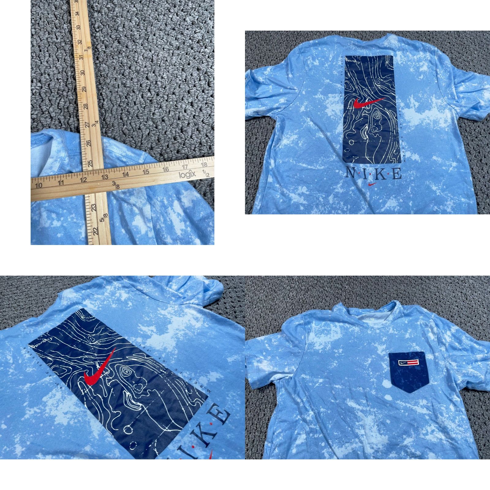 Nike Nike Team USA Tie Dye Cotton T-Shirt Men Medium Blue Space 90s Retro Sports Size US M / EU 48-50 / 2 - 8 Thumbnail