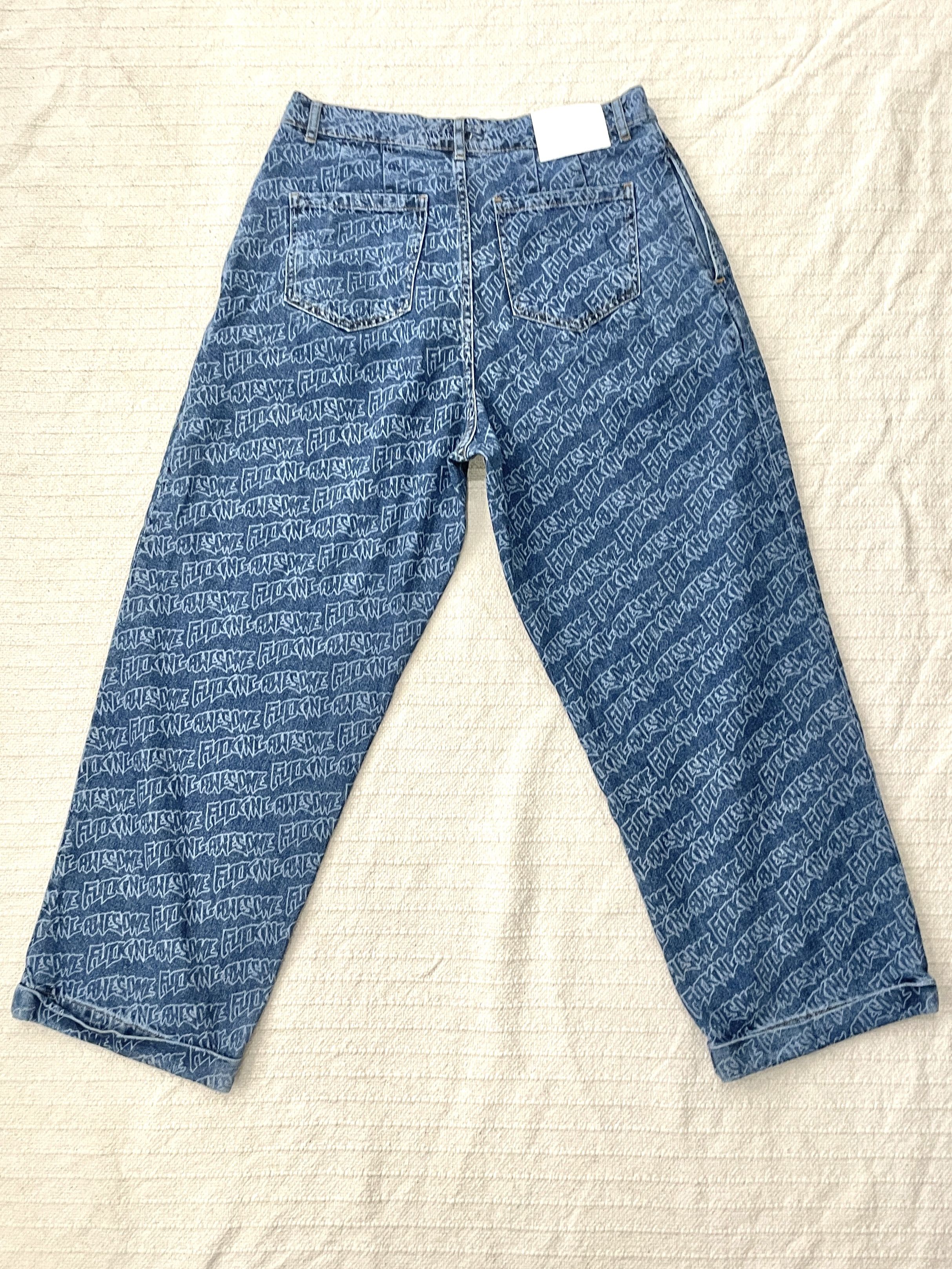 Fucking Awesome FUCKING AWESOME BAGGY JEANS STAMP DENIM PANTS TROUSERS Size US 32 / EU 48 - 9 Thumbnail
