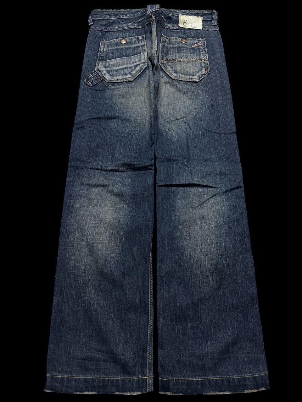 Japanese Brand BAGGY Vintage 90s John Bull Honey Comb Faded Style Distress Size US 29 - 2 Thumbnail