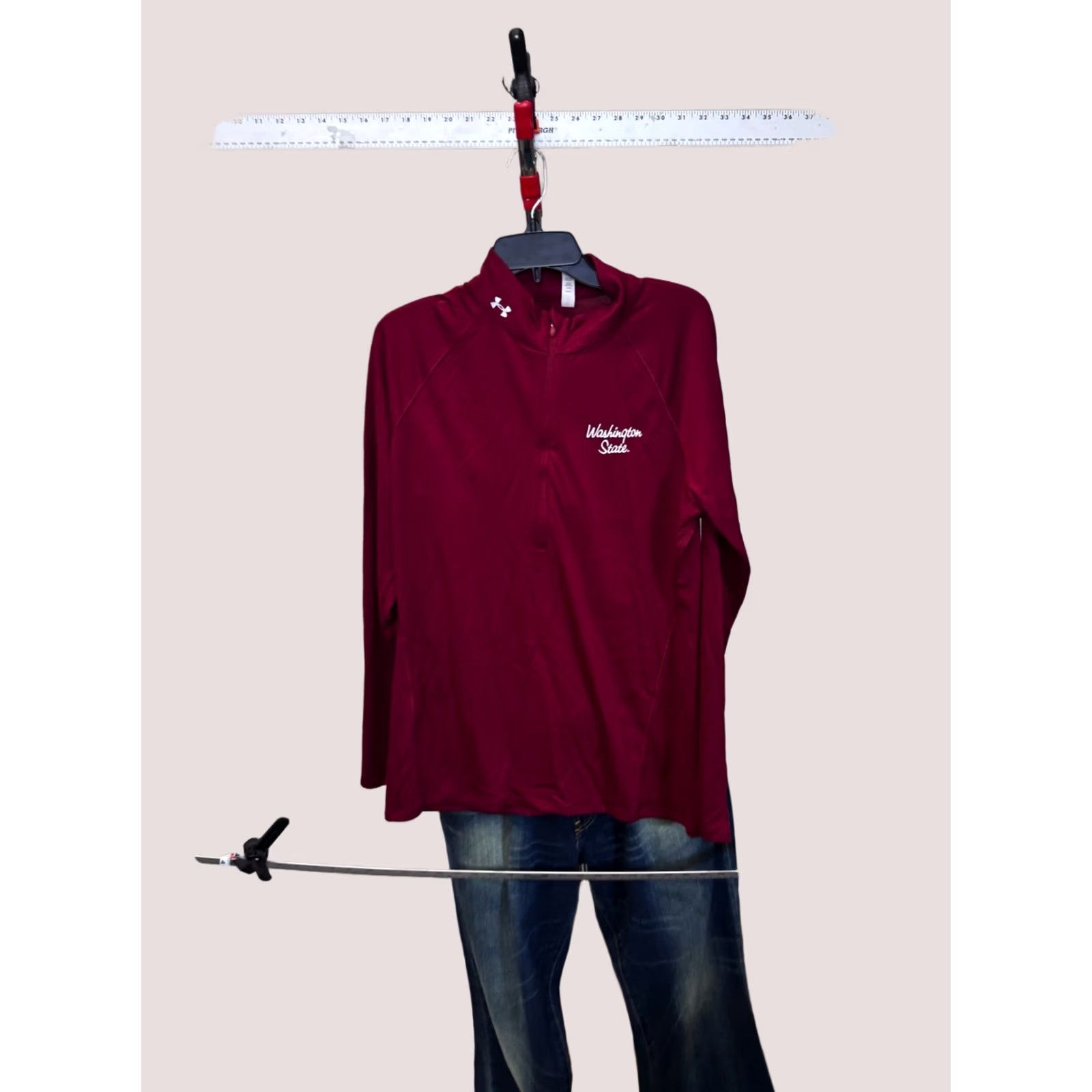 Under Armour WOMENS Under Armour Washington State Mock Shirt XL Extra Large Shirt Pullover 1/4 Zip Multicolor Logo Washington State Womens XL Size XL / US 12-14 / IT 48-50 - 1 Thumbnail