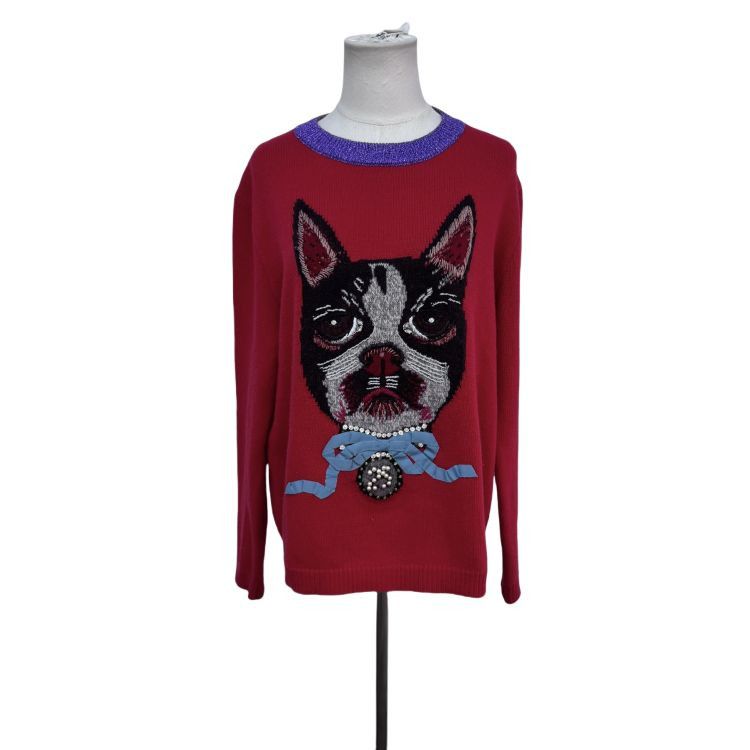 Gucci Gucci Boston Terrier Graphic Sweater Size XL Size US XL / EU 56 / 4 - 1 Thumbnail