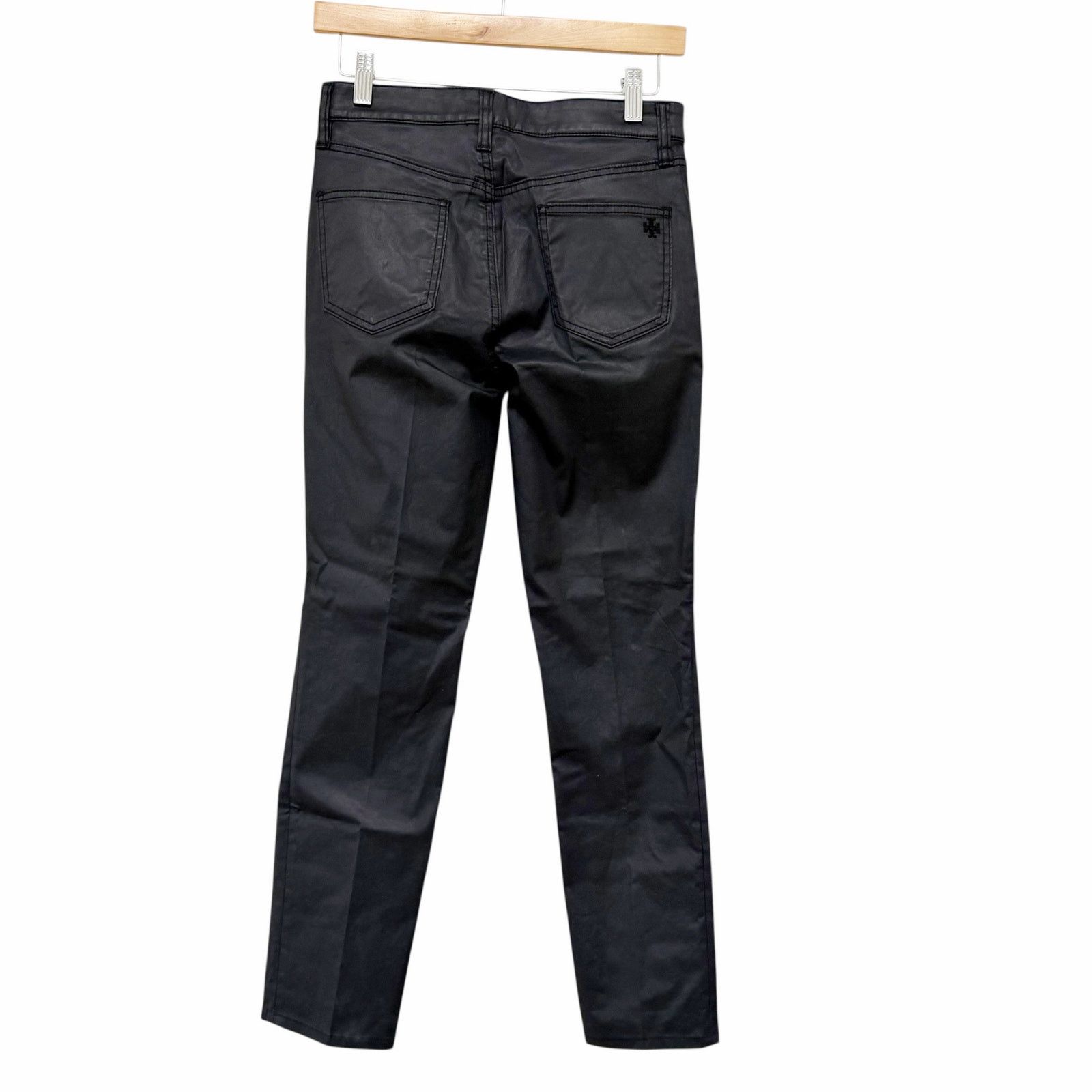 Tory Burch Tory Burch Black Coated Skinny Jeans Pants Sz 26 Size 26" / US 2 / IT 38 - 6 Thumbnail