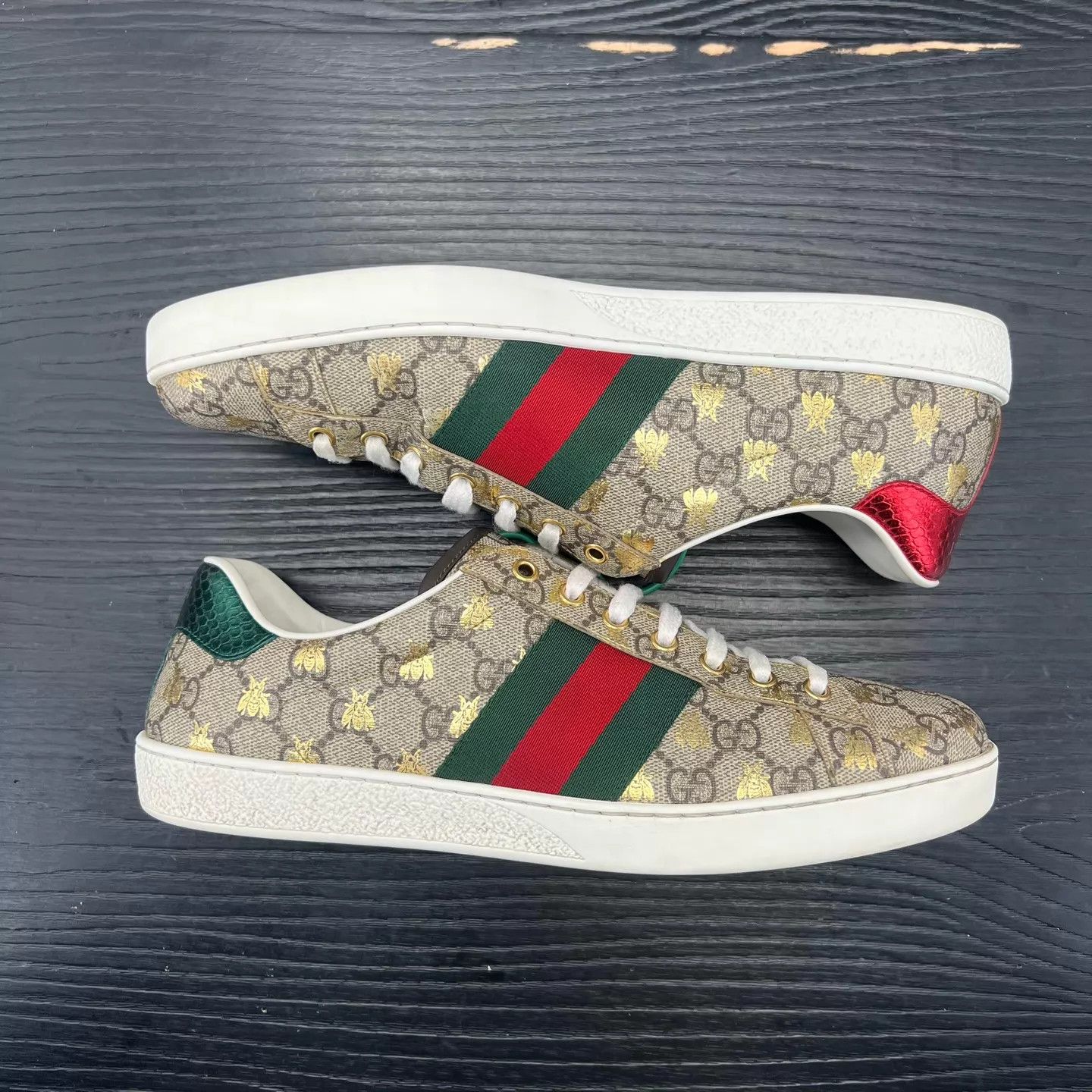 Gucci Gucci Ace Full Print Bee Embroidered Sneaker 43 Size US 10 / EU 43 - 7 Thumbnail