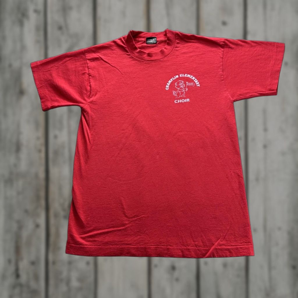Fruit Of The Loom VINTAGE Champlin Elementary Choir Shirt Mens M Red Fruit of the Loom 90s Tee SS Shirt Size US M / EU 48-50 / 2 - 1 Thumbnail