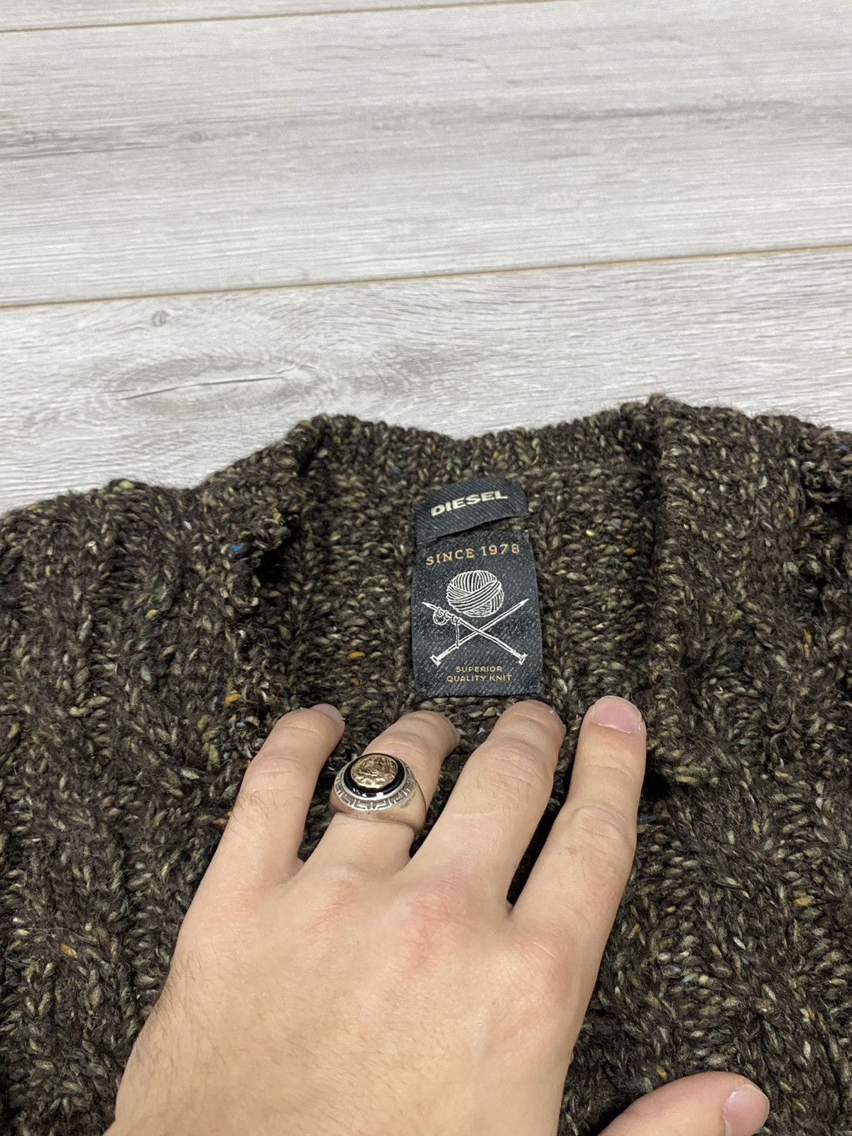 Diesel Diesel distressed vintage knitted designer sweater Size US L / EU 52-54 / 3 - 3 Thumbnail