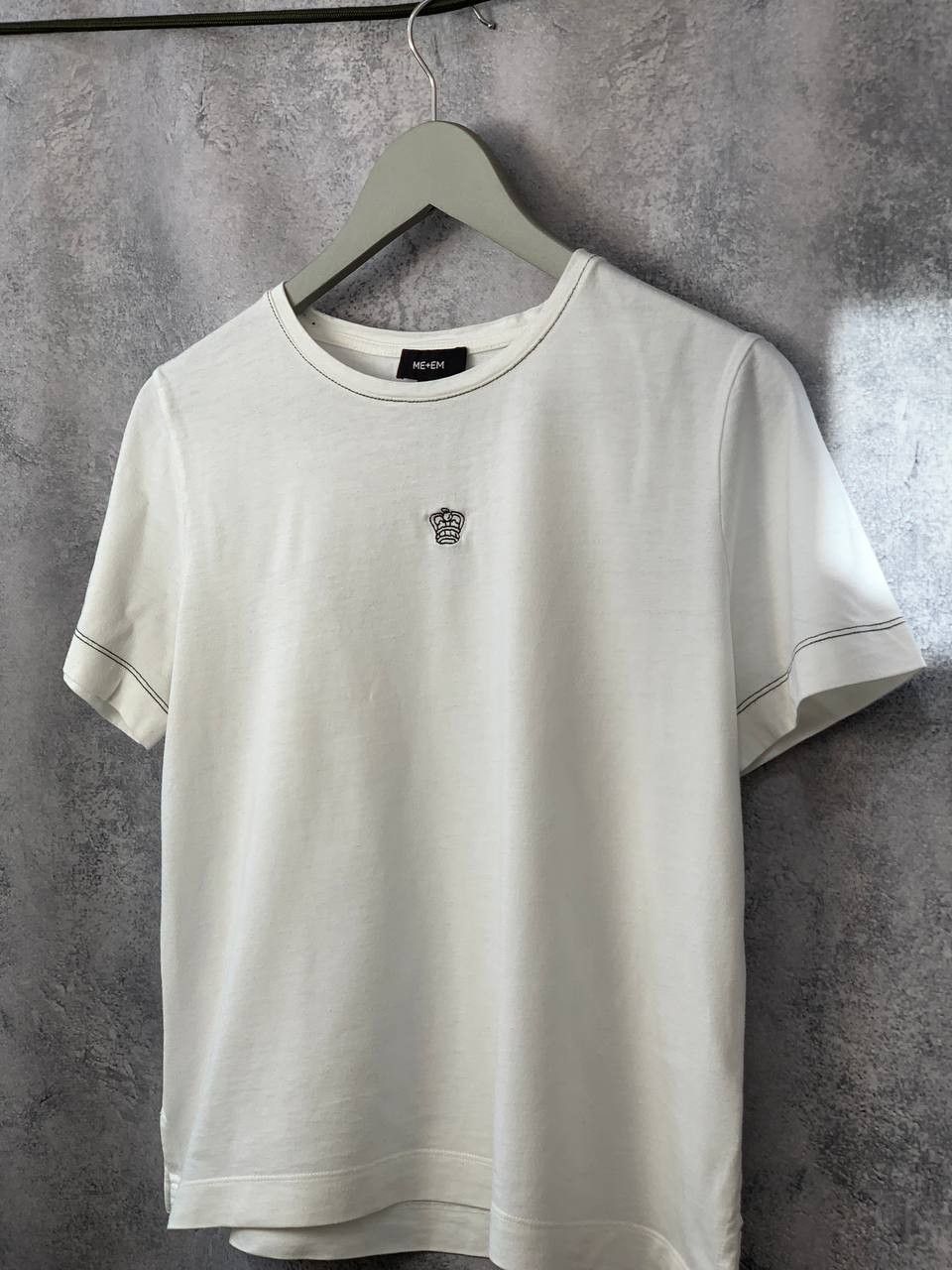 Designer ME+EM Blouse T-Shirt Cotton Modal Logo White size 12 Size XL / US 12-14 / IT 48-50 - 1 Thumbnail