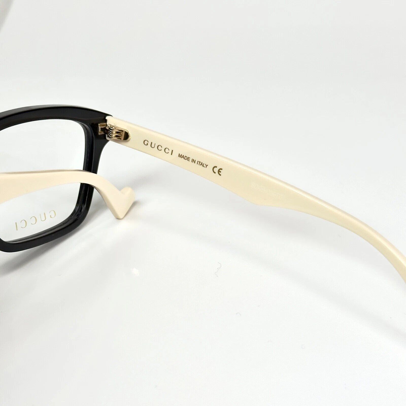 Gucci GUCCI GG0964O 0964 Black White Rectangular Eyeglasses 002 Size ONE SIZE - 7 Thumbnail