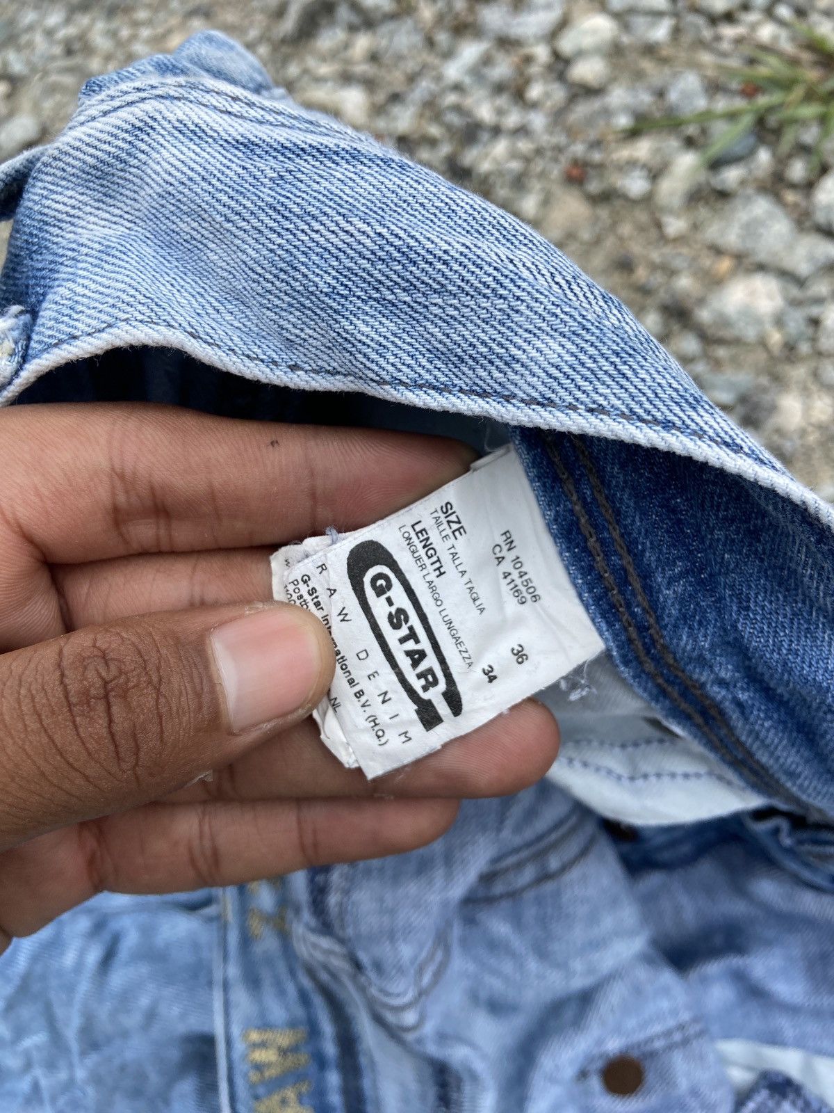 G-Star × Vintage Vintage Distress G Star Raw Denim Size US 35 - 15 Thumbnail