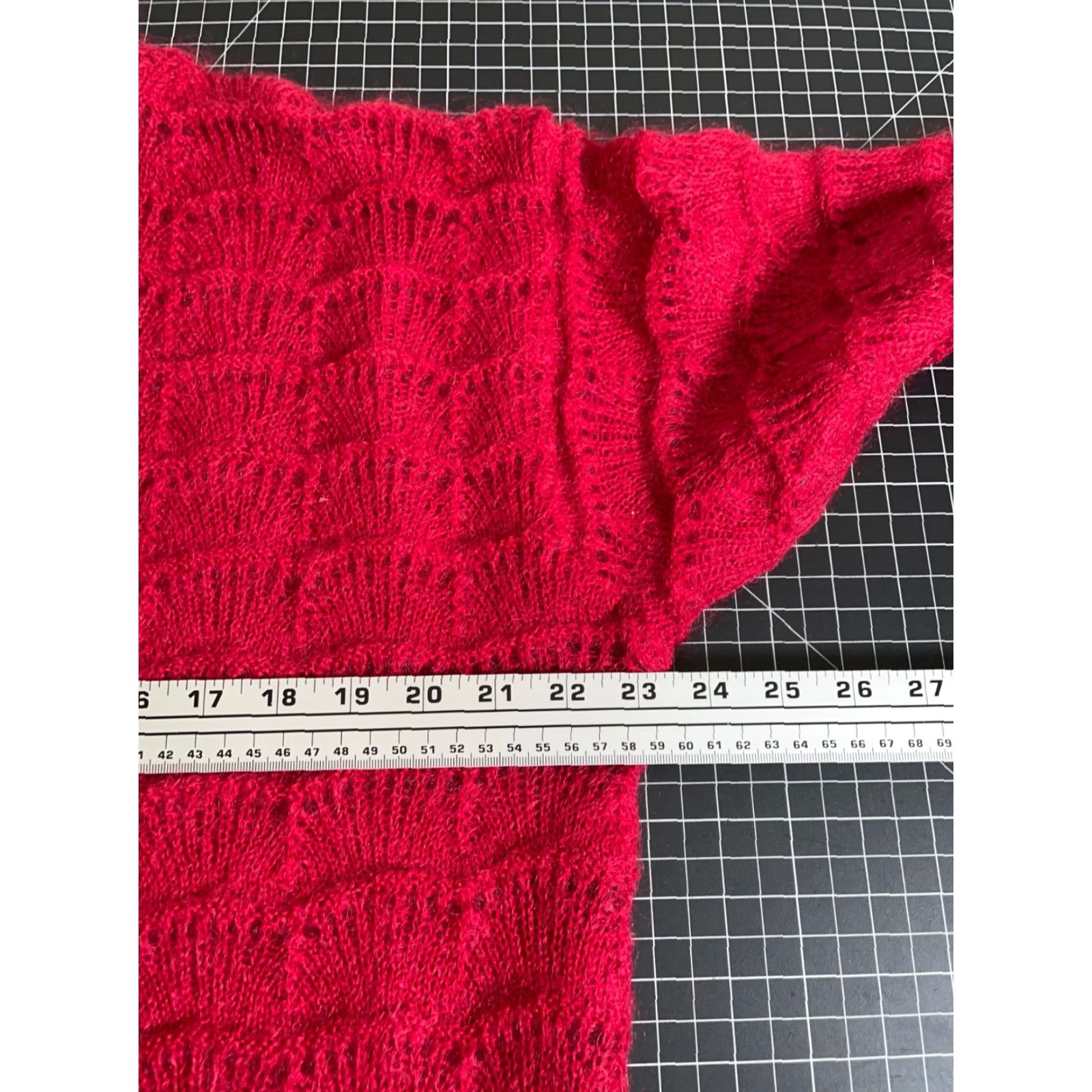 Esprit VINTAGE Esprit Mohair Rollneck Sweater Women's Medium Red Lightweight Oversized Knit 90s Retro Size M / US 6-8 / IT 42-44 - 5 Thumbnail