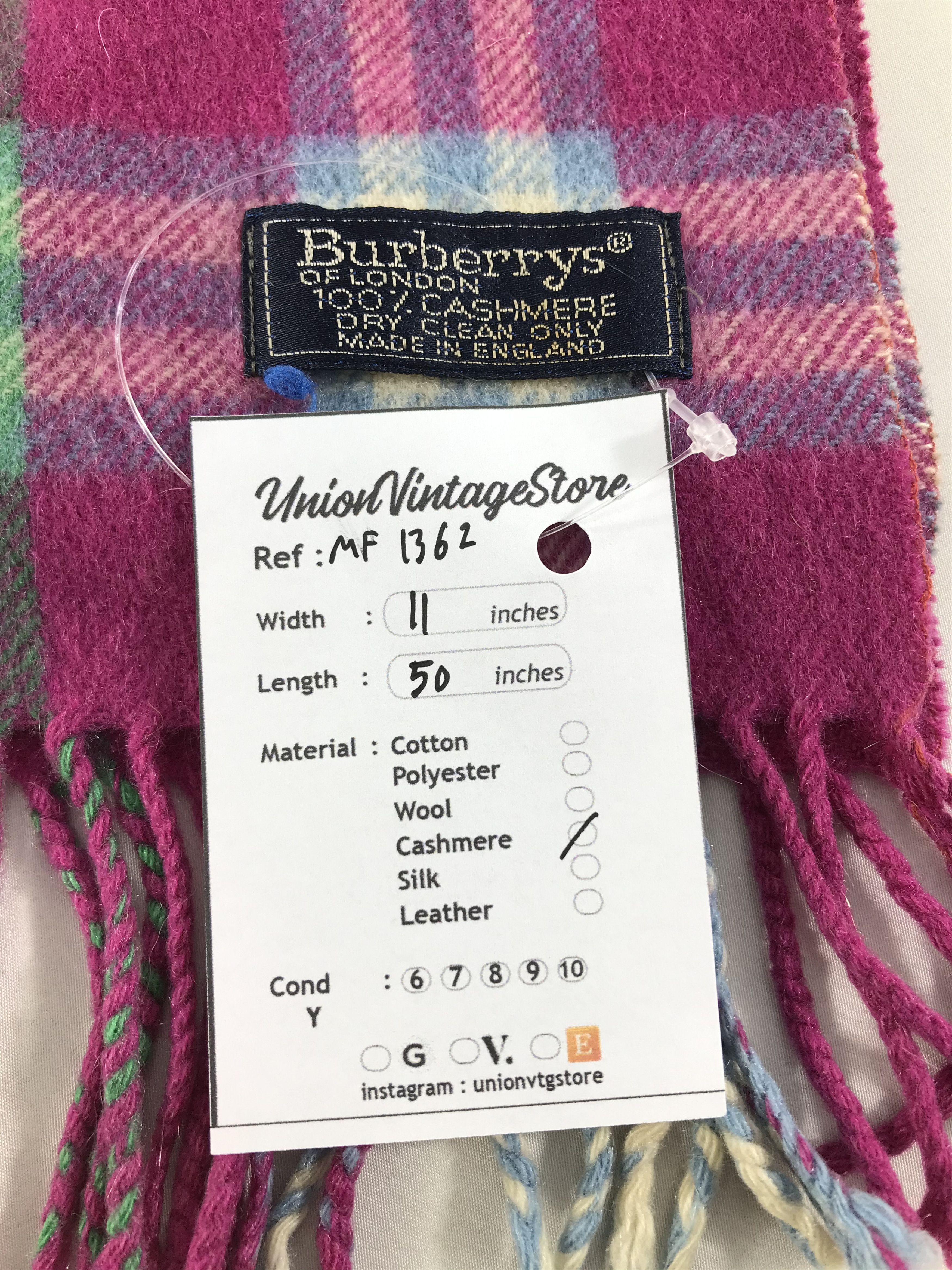 Burberry Vintage Burberry Scarf/Muffler/Neckwear MF1362 Size ONE SIZE - 4 Thumbnail