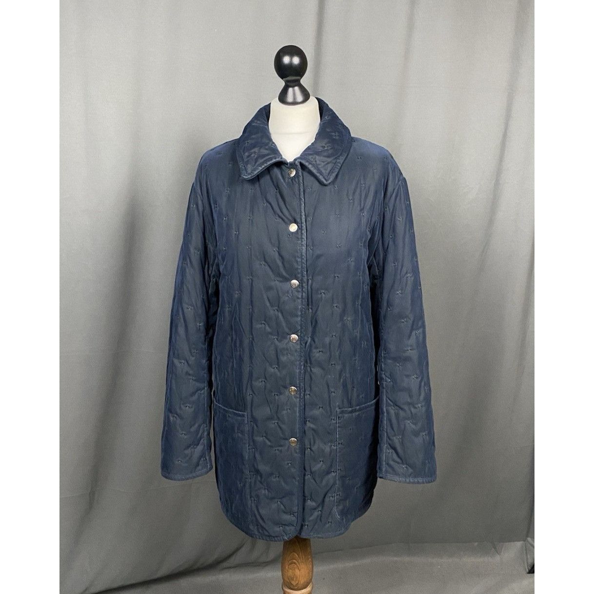 Hermes Hermes by Maison Margiela Women's Blue Quilted Jacket Size 4 Size S / US 4 / IT 40 - 1 Thumbnail