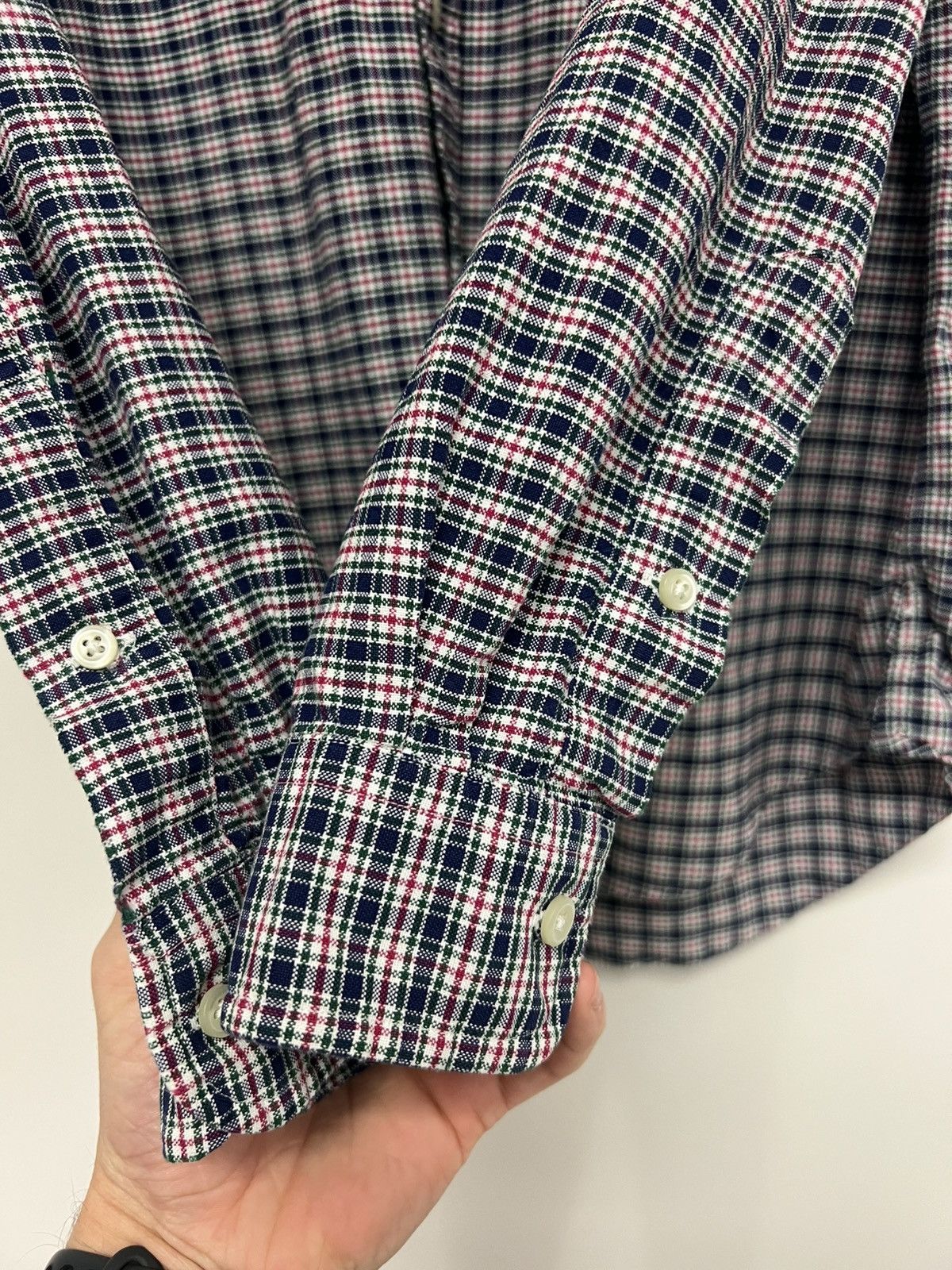Designer × Polo Ralph Lauren × Vintage Vintage Ralph Lauren Plaid Shirt Long Sleeve Men's L Cotton Size US M / EU 48-50 / 2 - 3 Thumbnail