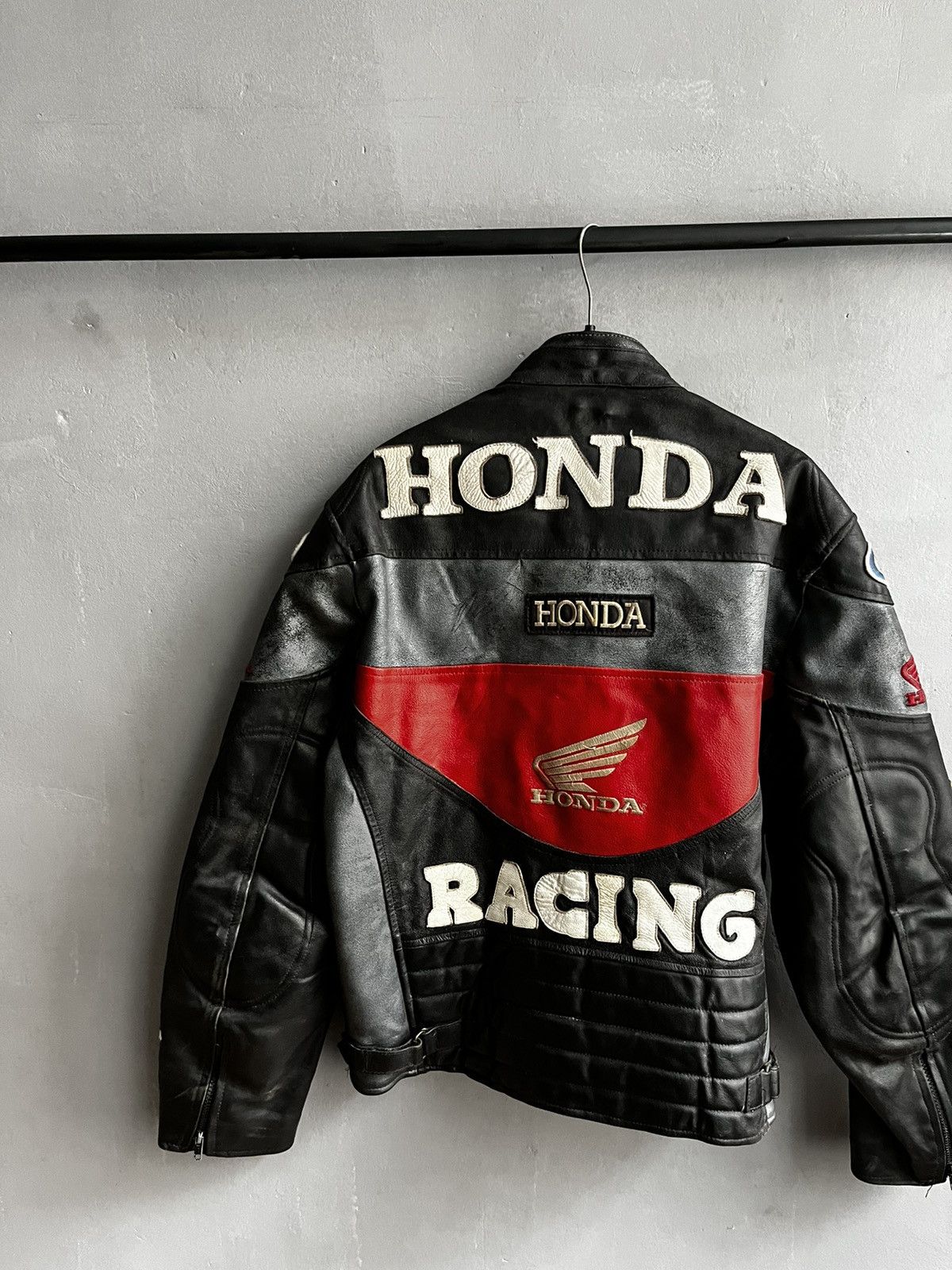 Vintage Honda Racing CBR Leather Jacket RARE ALL BLACK Size US M / EU 48-50 / 2 - 15 Thumbnail