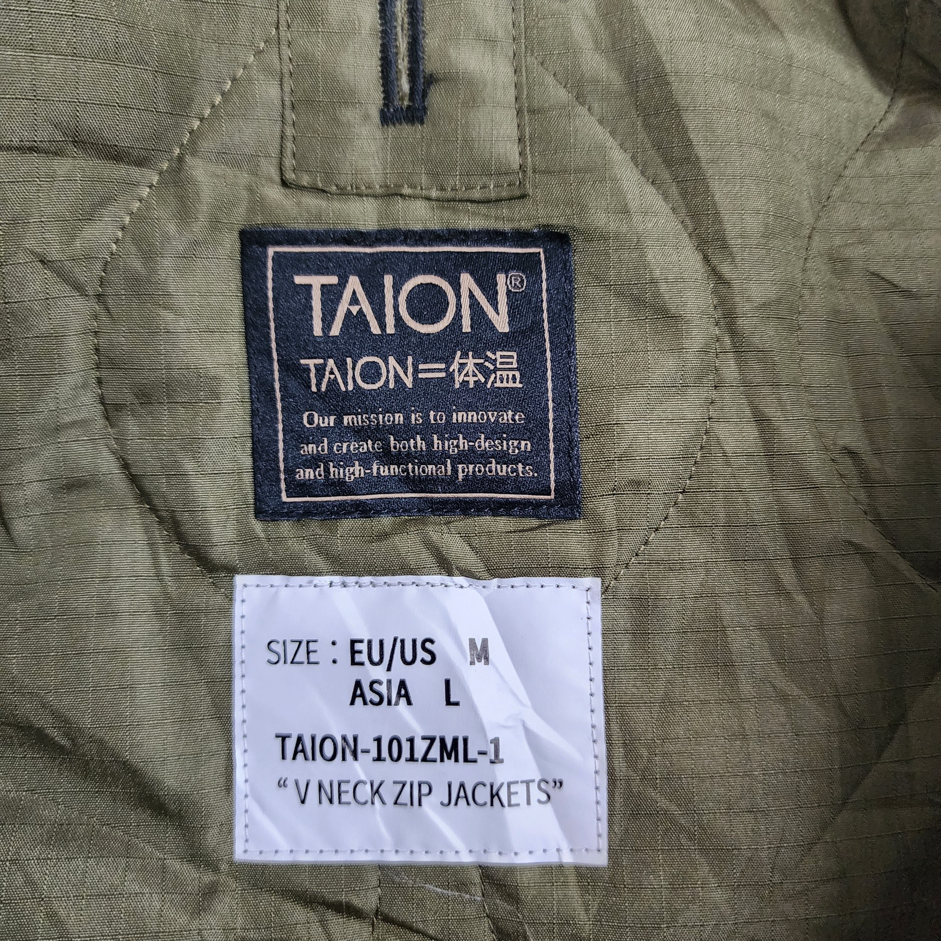 TAION TAION Quilted V Neck Zip Jacket Size US M / EU 48-50 / 2 - 3 Thumbnail