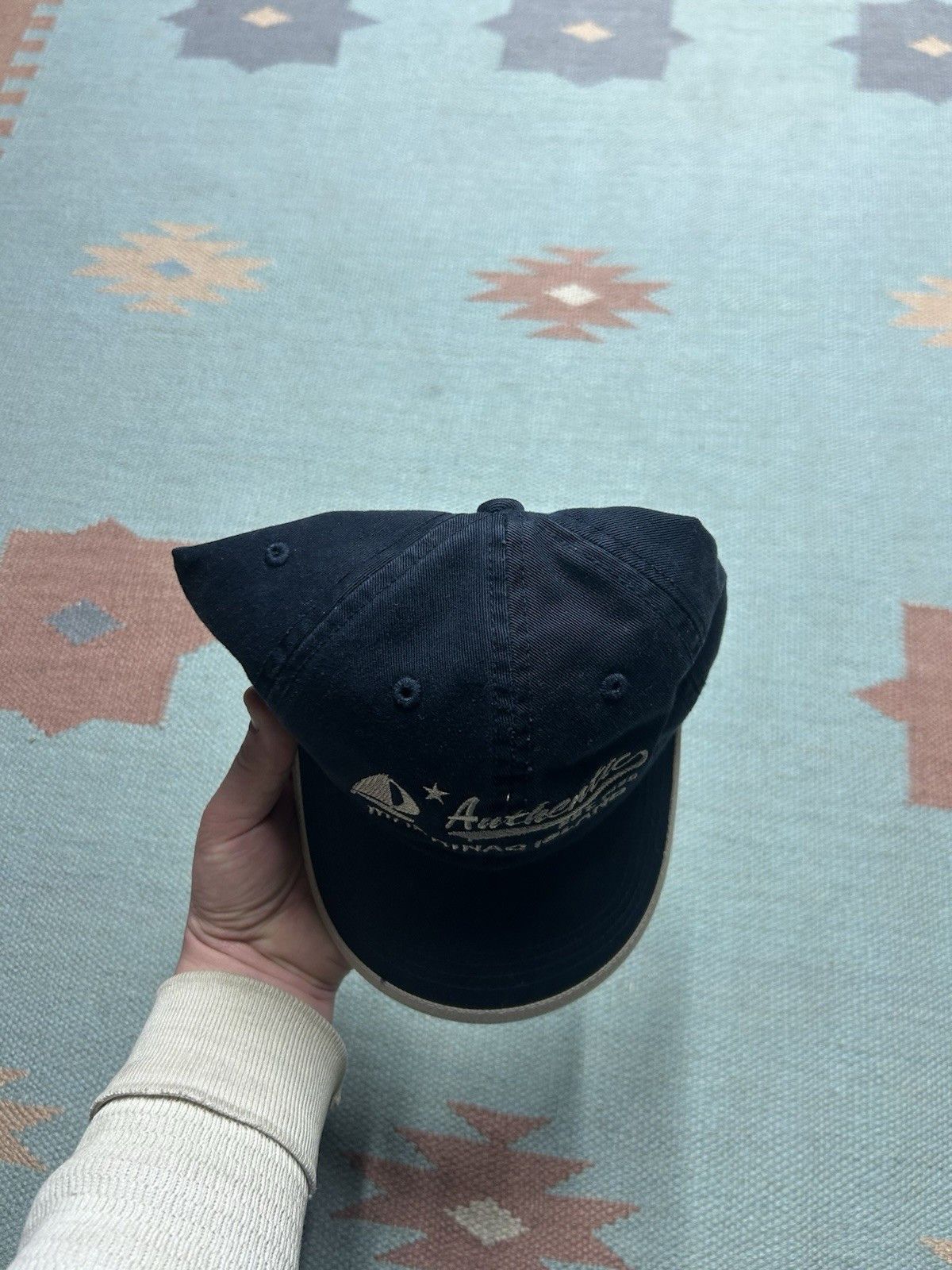 Vintage Vintage strapback hat Mackinac island Michigan boat blue Size ONE SIZE - 3 Thumbnail