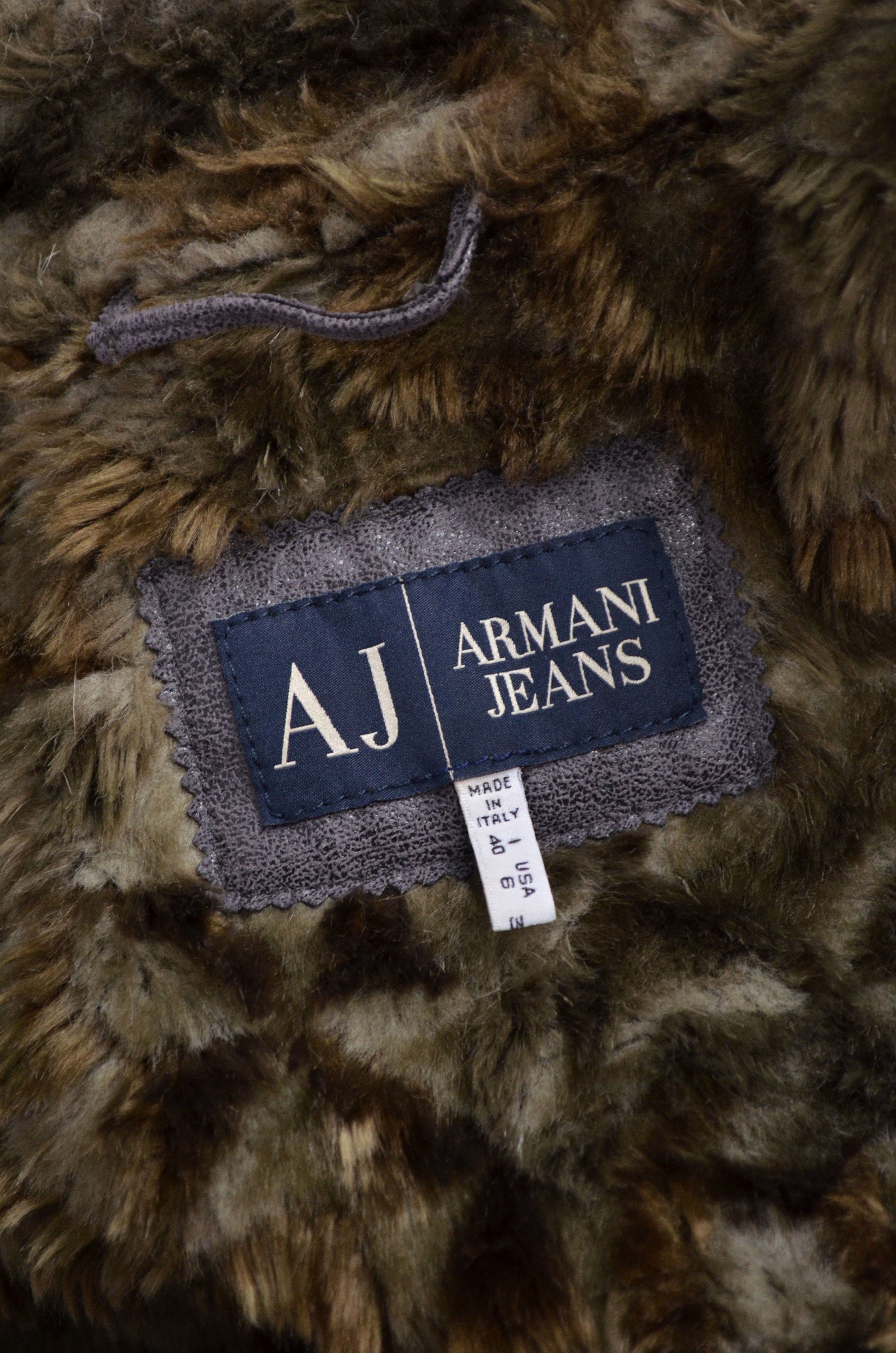 Armani × Designer Armani Jeans Faux Fur Grey Sheepskin Coat Jacket US8 Vintage Size M / US 6-8 / IT 42-44 - 17 Thumbnail