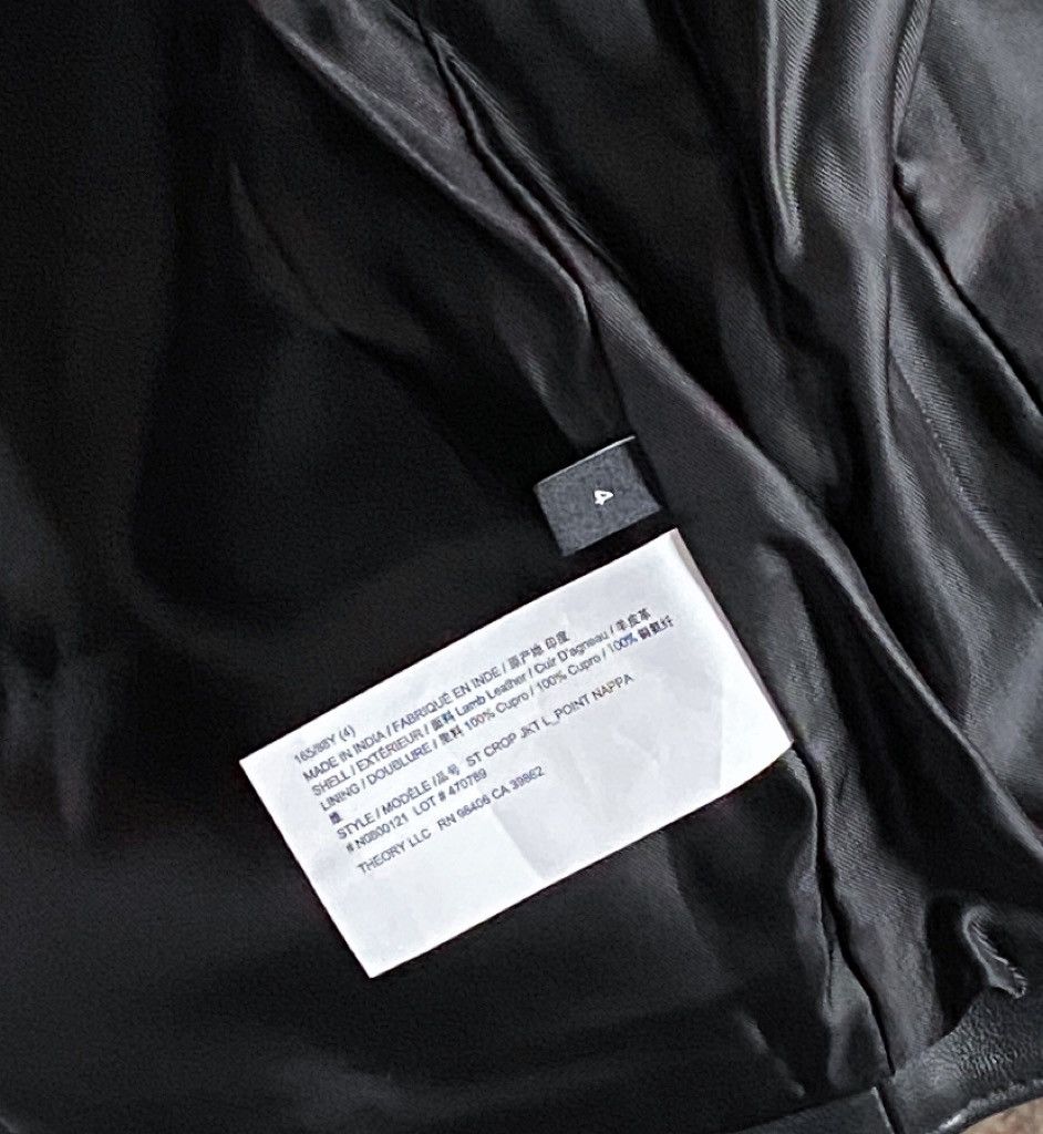Theory Theory Leather Crop Jacket size 4 Size S / US 4 / IT 40 - 11 Thumbnail