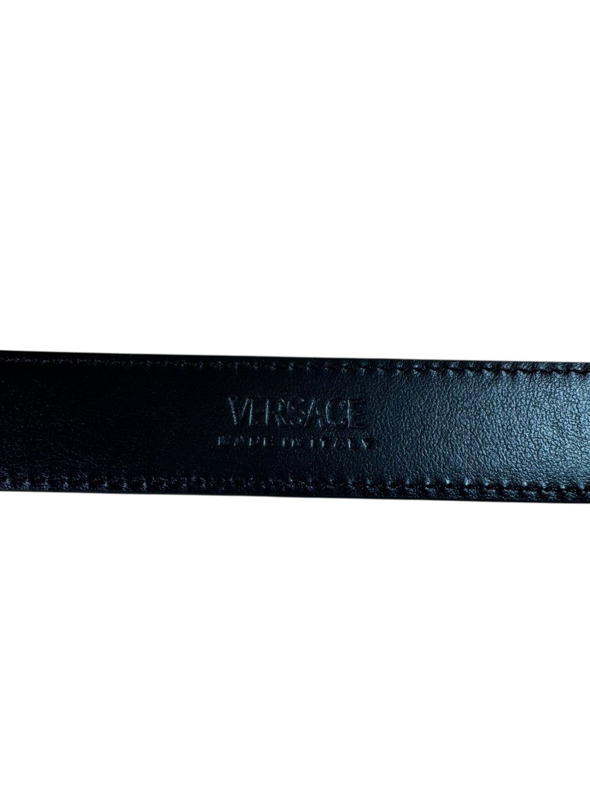Versace Versace Black Leather Medusa Double Buckle Belt Size ONE SIZE - 5 Thumbnail