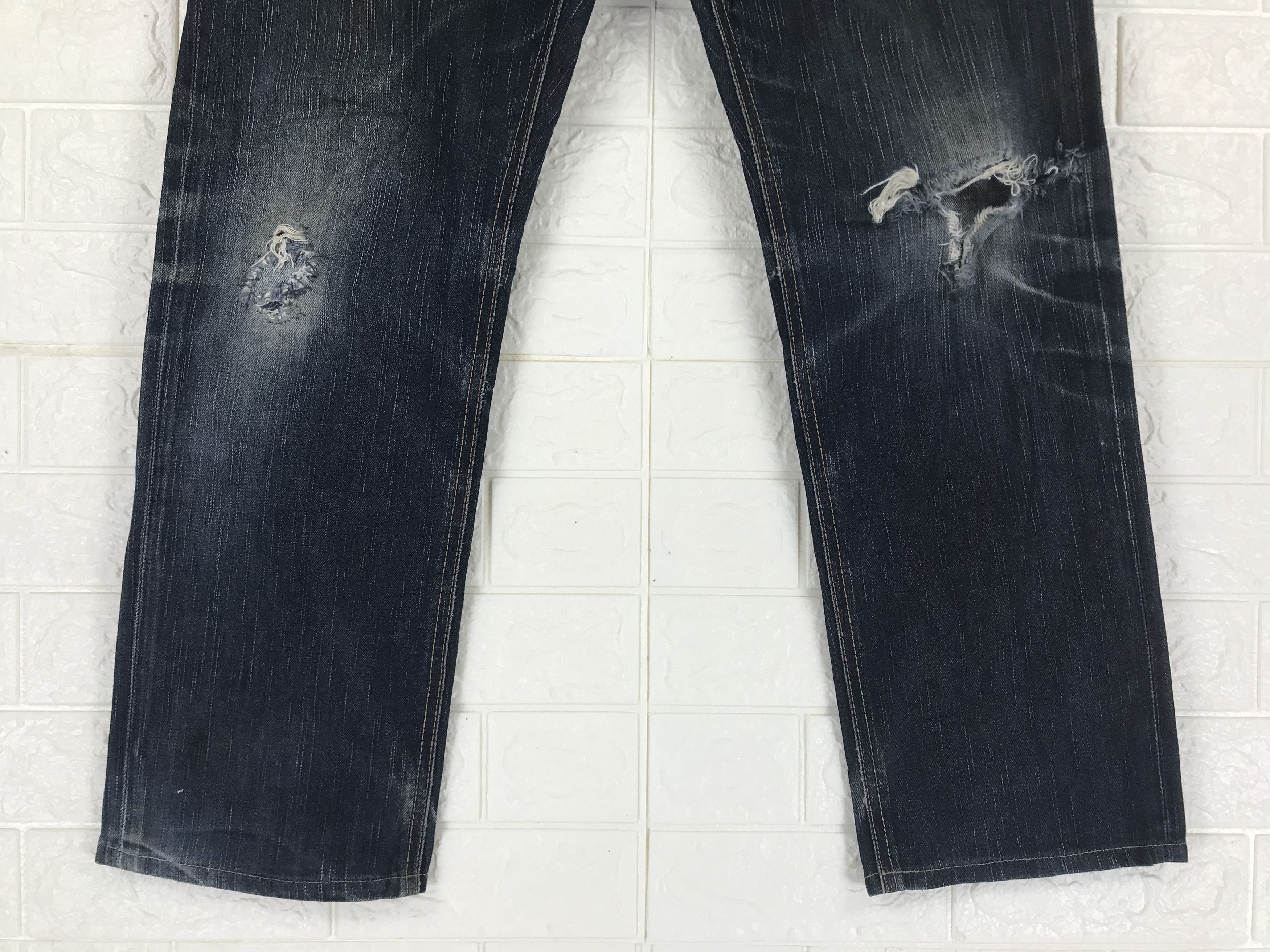 Edwin Vintage Edwin 503 Japanese Blue Ripped Jeans Size US 32 / EU 48 - 3 Thumbnail