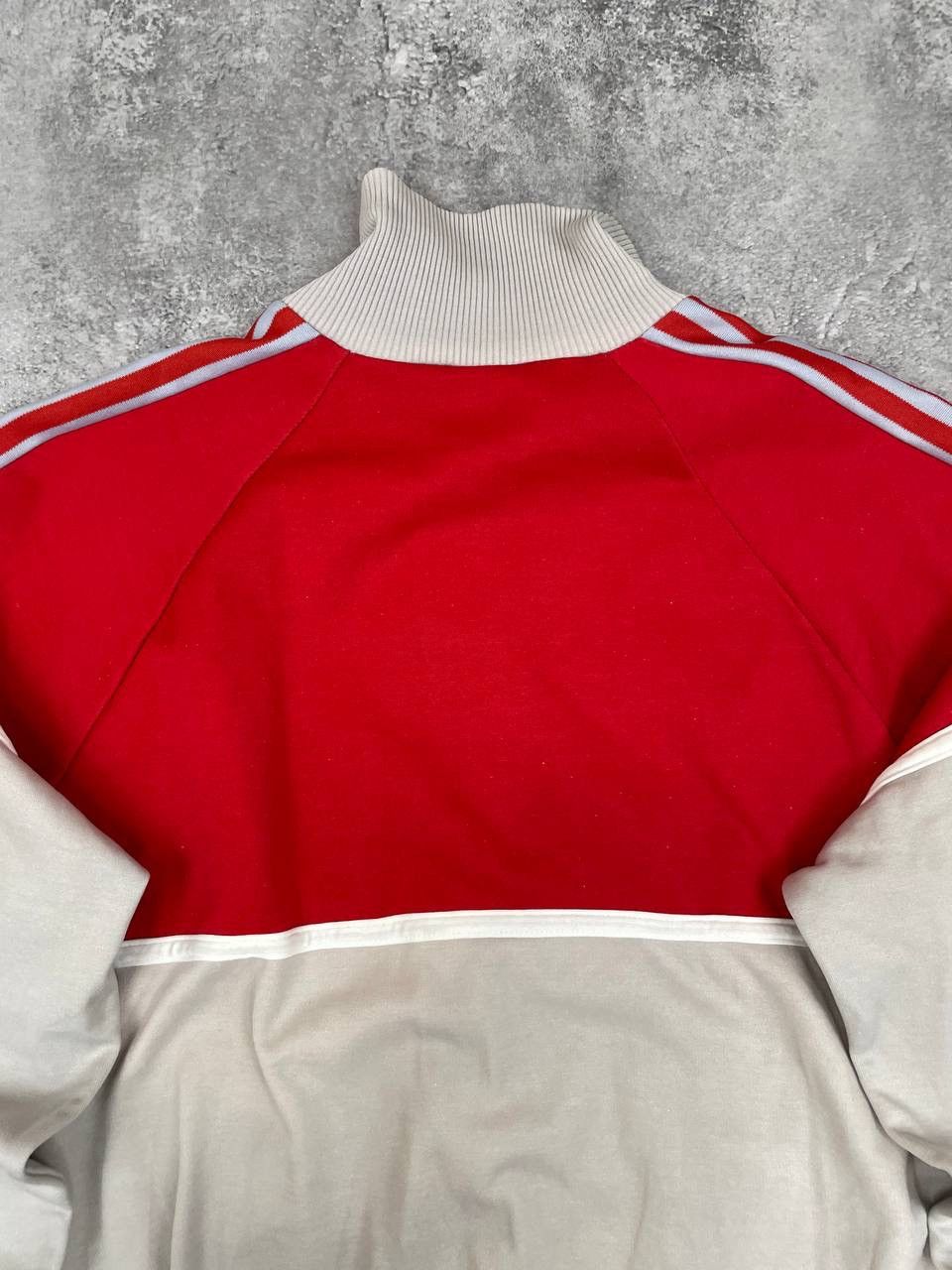 Adidas Adidas Men Vintage Track Jacket Zip Up Sportswear Red Beige Size US L / EU 52-54 / 3 - 8 Thumbnail