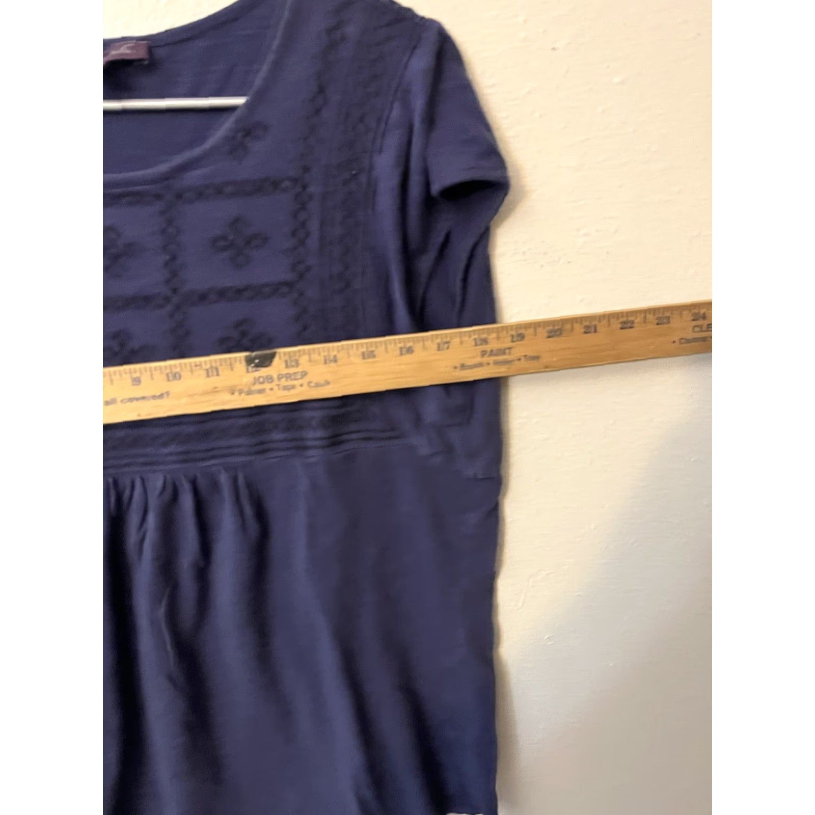 Gloria Vanderbilt VINTAGE Gloria Vanderbilt Blouse Shirt Women L Blue Round Neck Cap Sleeve Embroidered Floral 90s Event Mens Womens Size L / US 10 / IT 46 - 2 Thumbnail
