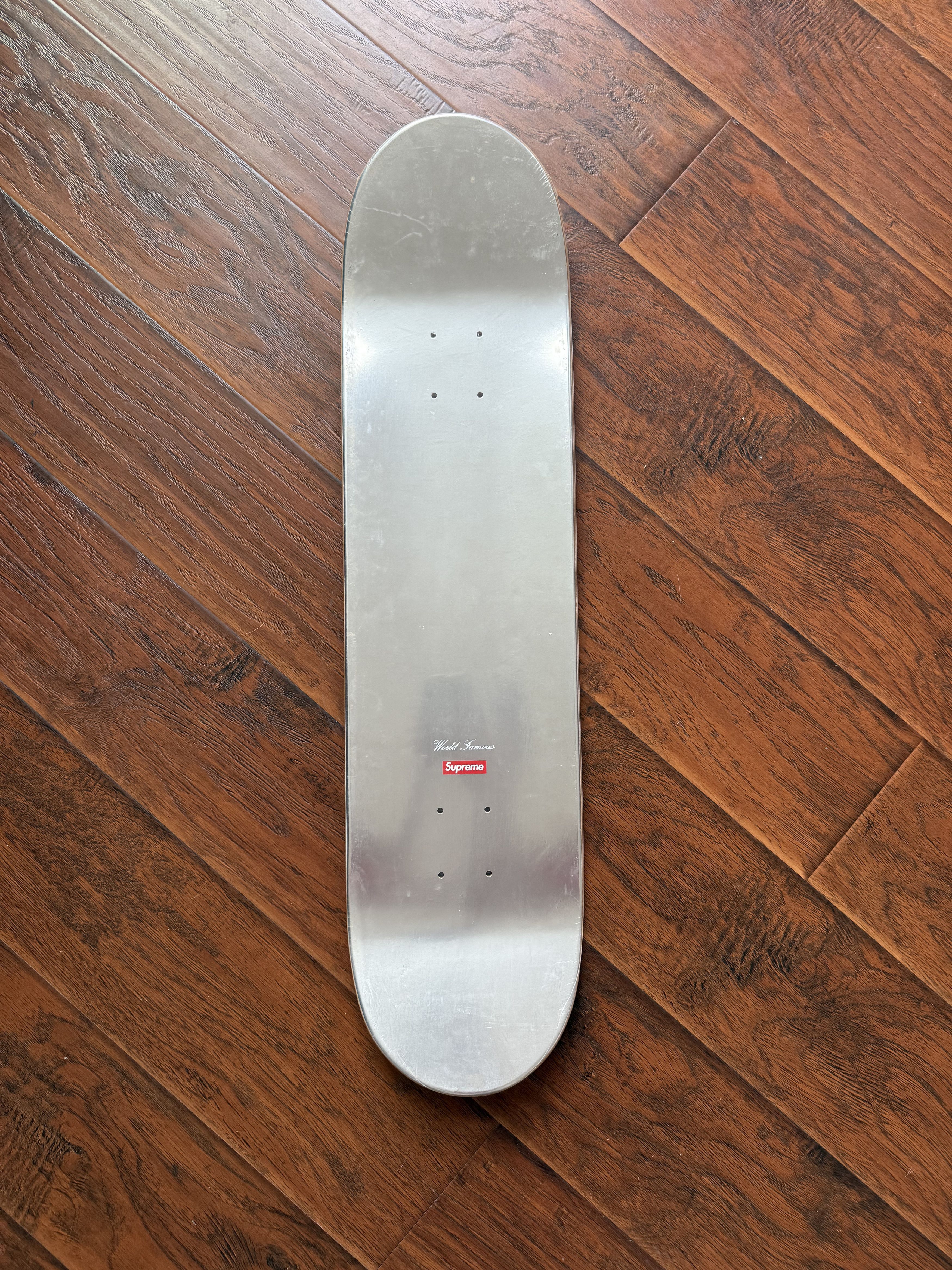 Supreme Supreme Anniversary Silver Foil Deck Skateboard Box Logo Size 32 - 2 Thumbnail
