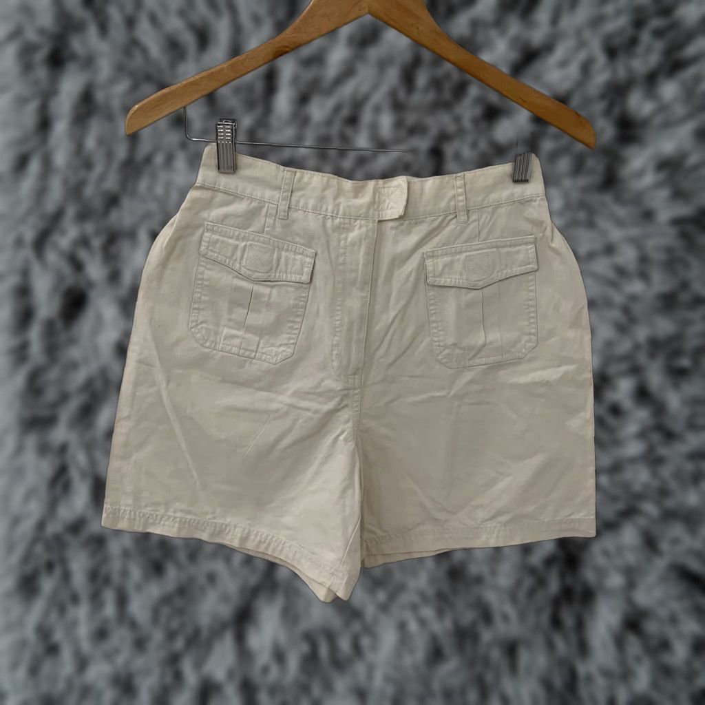 Vintage VINTAGE St. John's Bay Khaki Chino Shorts Womens Size 6 High Waisted Beige 90s Size 28" / US 6 / IT 42 - 1 Thumbnail