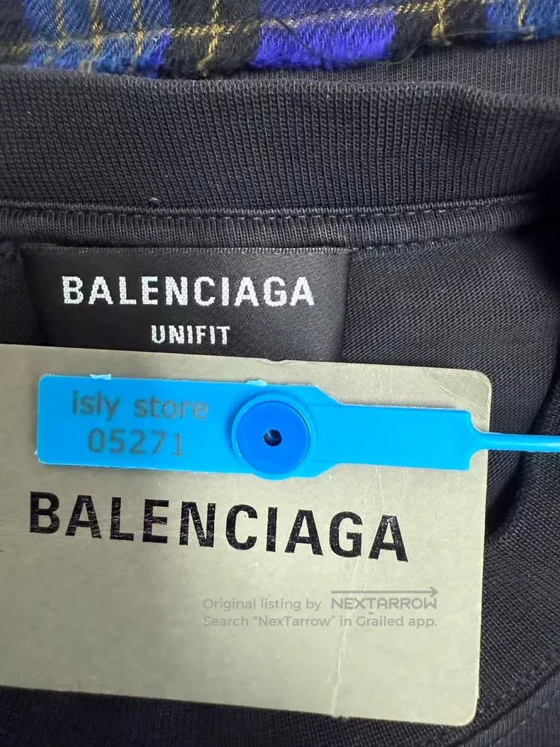 Balenciaga Balenciaga Patchwork Plaid Alphabet Printed Single Breaste Size US L / EU 52-54 / 3 - 4 Thumbnail