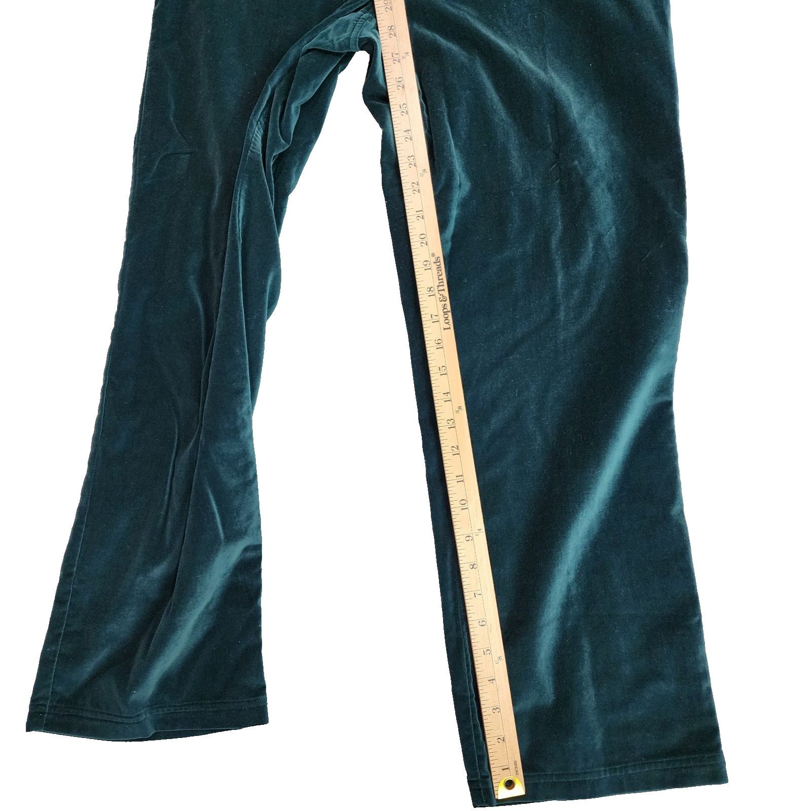 Other Chelsea Studio Velvet Pants Women Size 10 Green Cotton Size 32" / US 10 / IT 46 - 5 Thumbnail