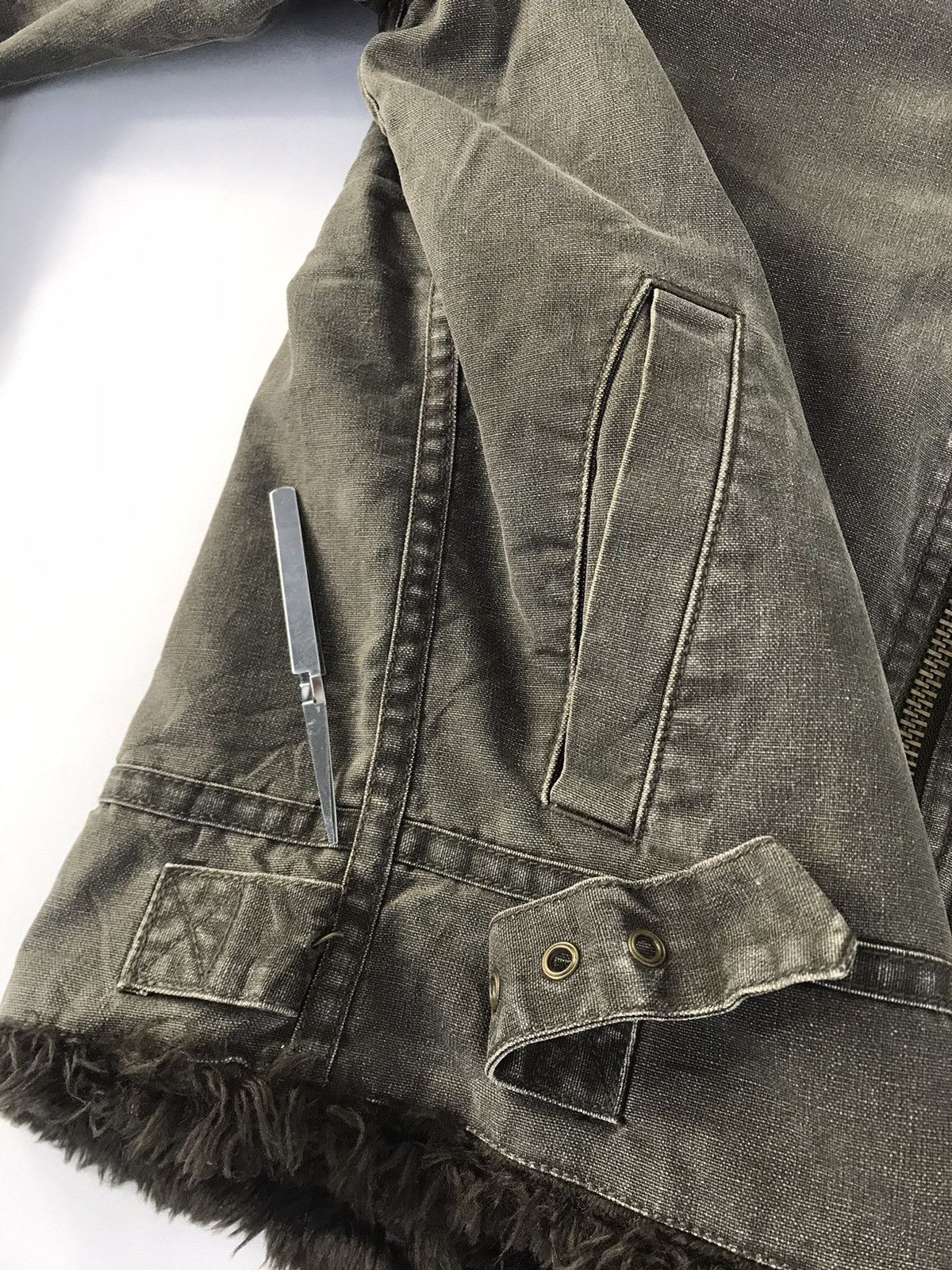 Edwin 90s Edwin Shearling Jacket Sherpa Inner Military Design Size US L / EU 52-54 / 3 - 4 Thumbnail