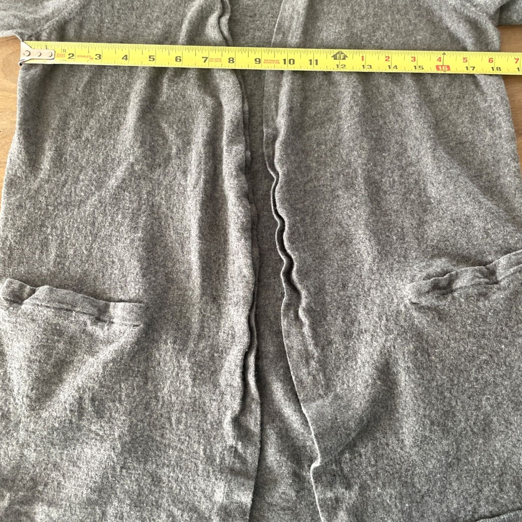 Eileen Fisher VINTAGE? No — Eileen Fisher Gray Merino Wool Blend Open Front Cardigan Sweater Womens M Size M / US 6-8 / IT 42-44 - 7 Thumbnail