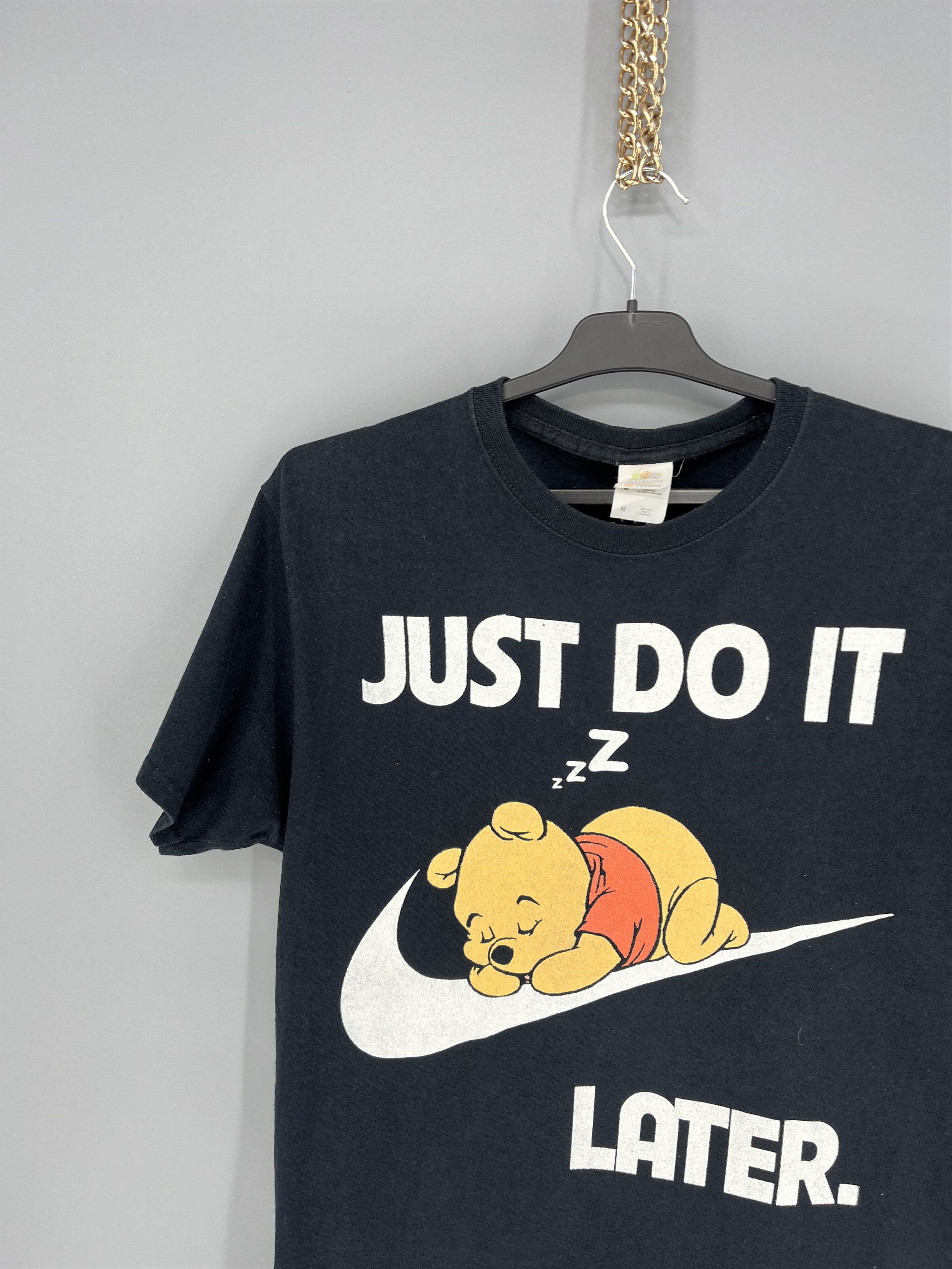 Other Vintage Winnie the Pooh Adult “ Just Do It Later ” Humor Tee Size US M / EU 48-50 / 2 - 4 Thumbnail