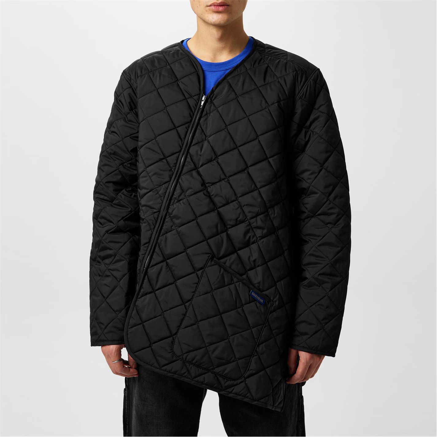 Comme des Garcons SHIRT o1g2r1mq0426 Asymmetrical Quilted Jacket in Black Size US L / EU 52-54 / 3 - 2 Thumbnail