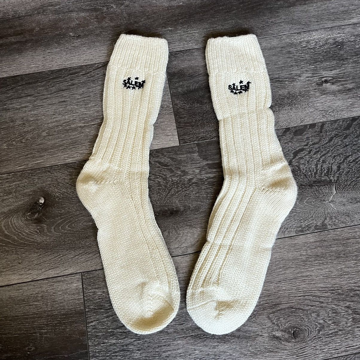 S4LEM S4LEM Salem Wool Socks Beige New Size ONE SIZE - 1 Thumbnail