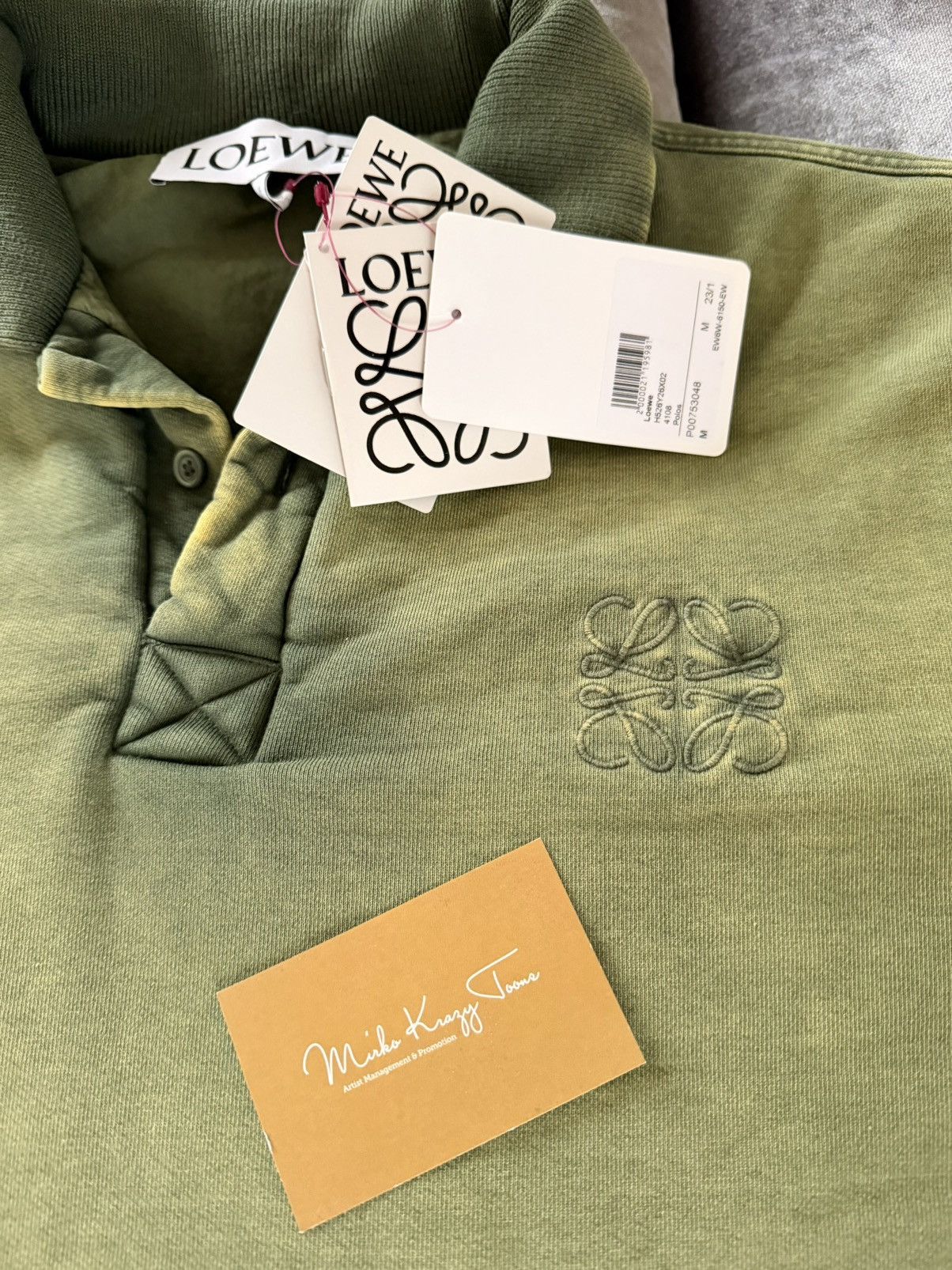 Loewe BNWT ! $1950 LOEWE Padded Puffer Heavy Cotton Polo T-Shirt Size US M / EU 48-50 / 2 - 3 Thumbnail