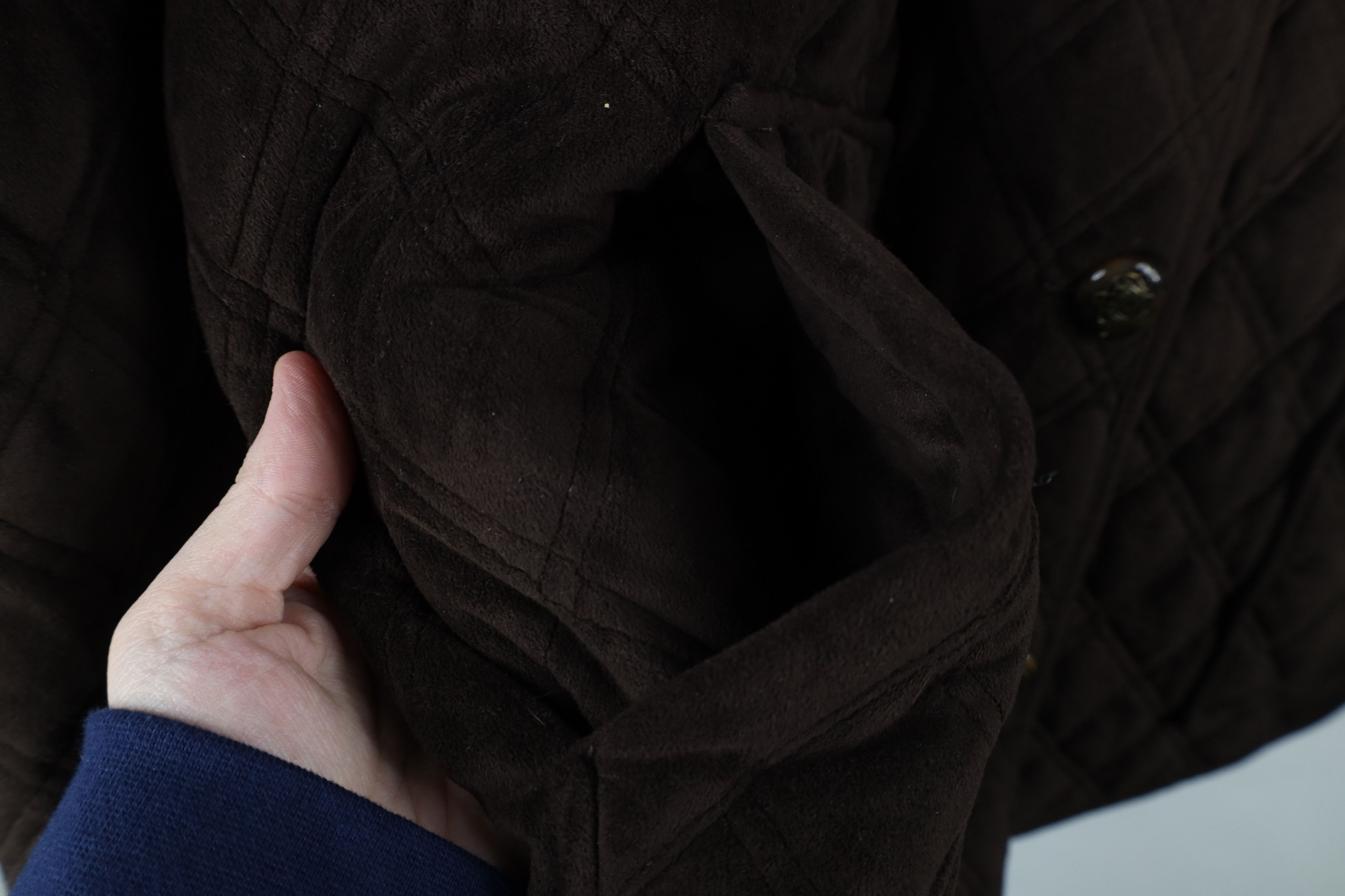 Ralph Lauren × Vintage Vintage 90s Ralph Lauren Quilted Button Jacket Brown Size XL / US 12-14 / IT 48-50 - 5 Thumbnail